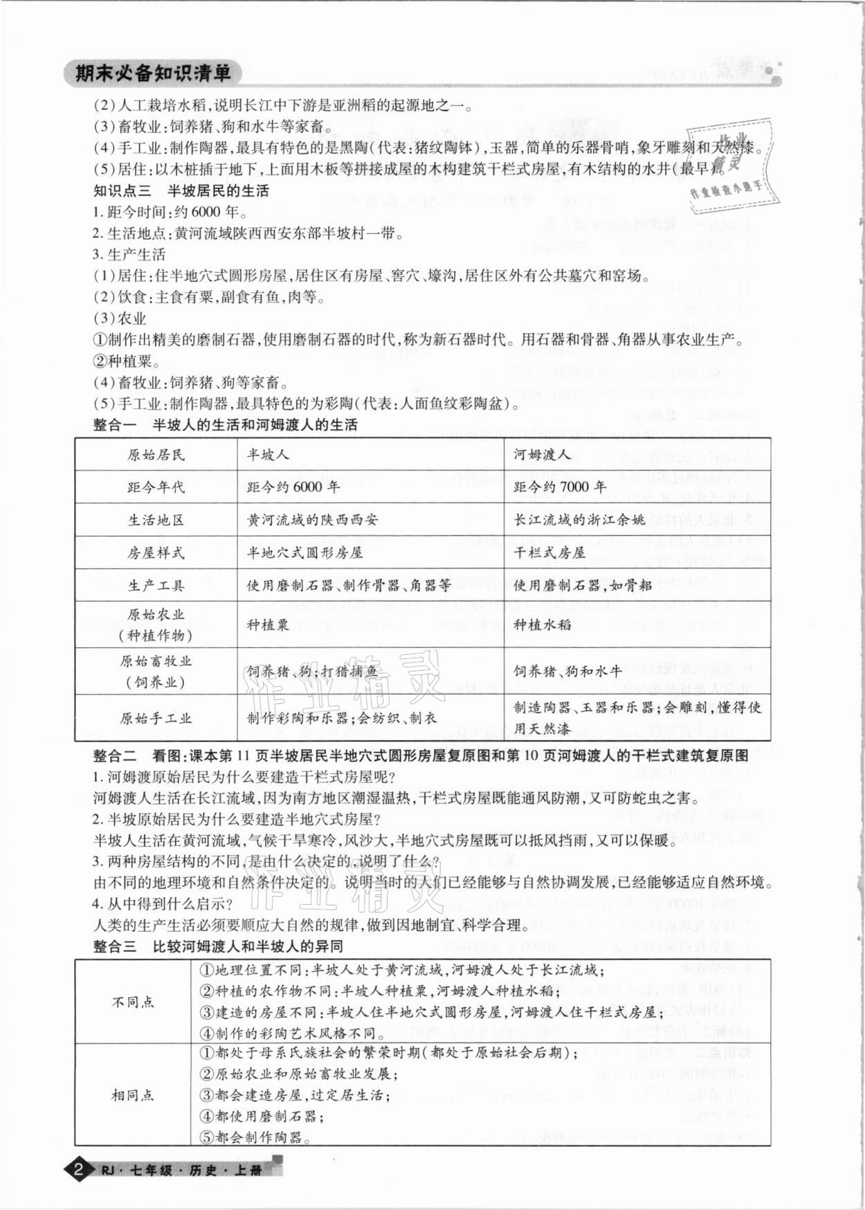 2020年期末考試必刷卷七年級(jí)歷史上冊(cè)人教版九縣七區(qū) 專版 第2頁