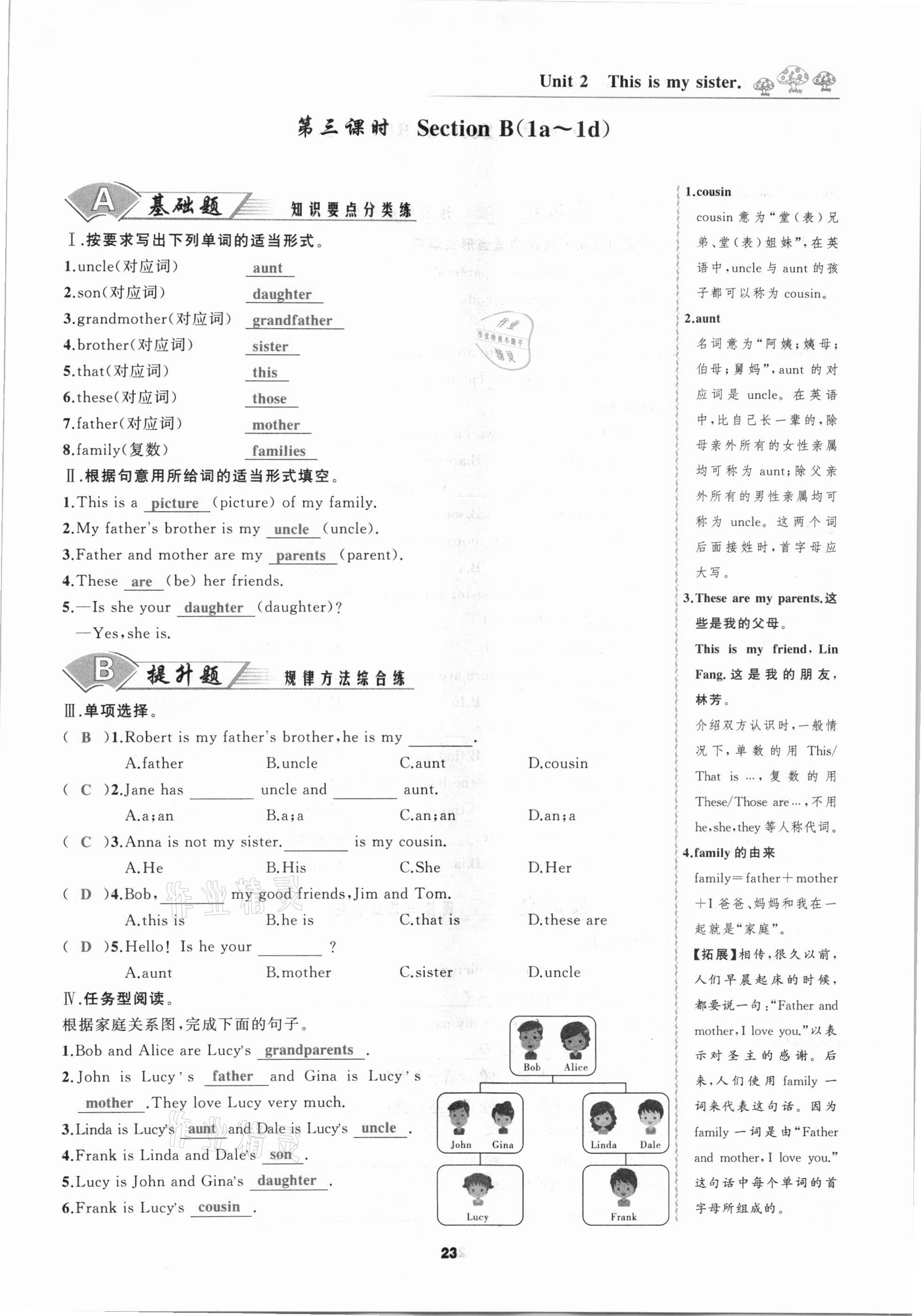 2020年我是高高手七年級(jí)英語(yǔ)上冊(cè)人教版 第23頁(yè)