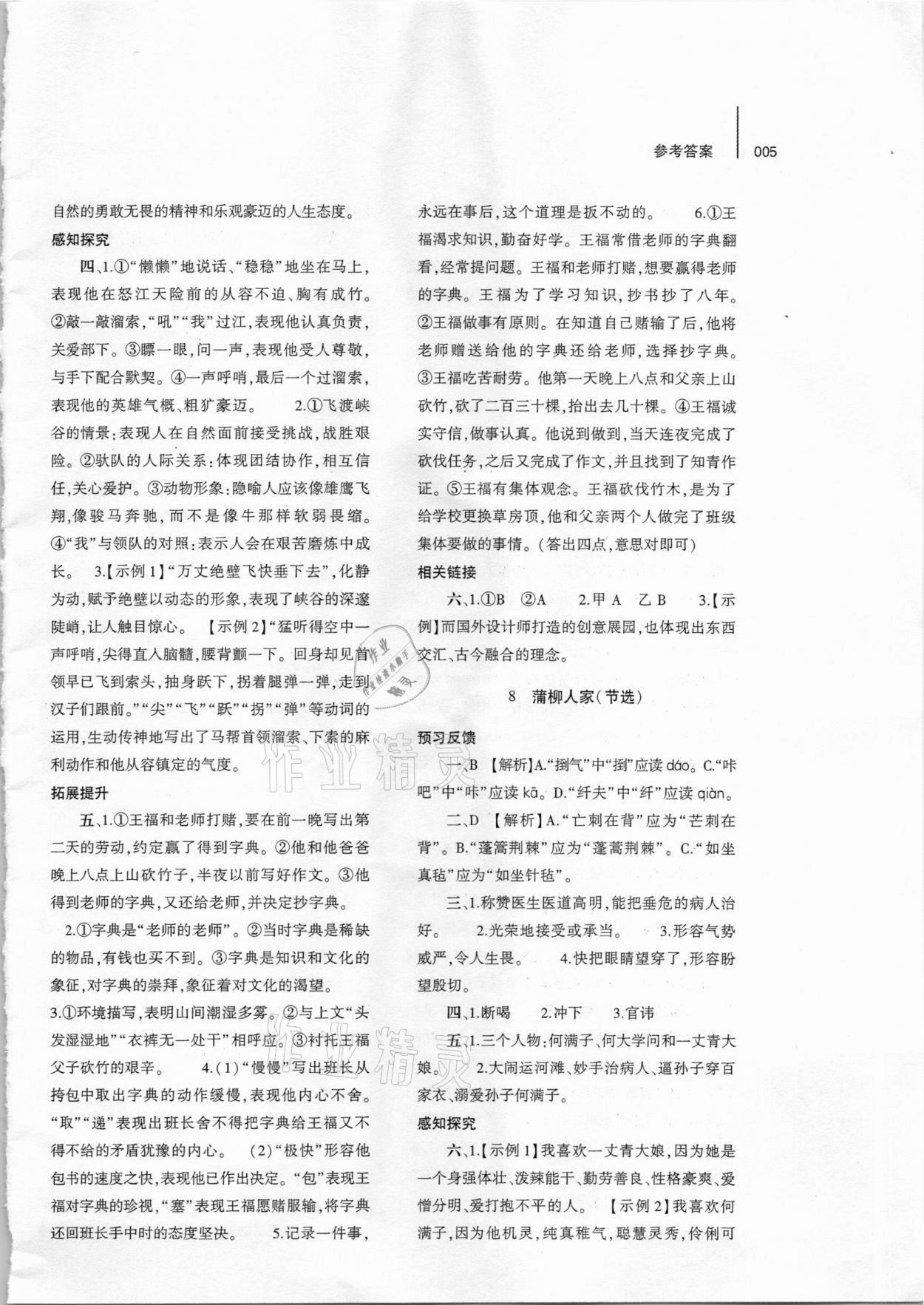 2021年基礎訓練九年級語文下冊人教版大象出版社 第5頁