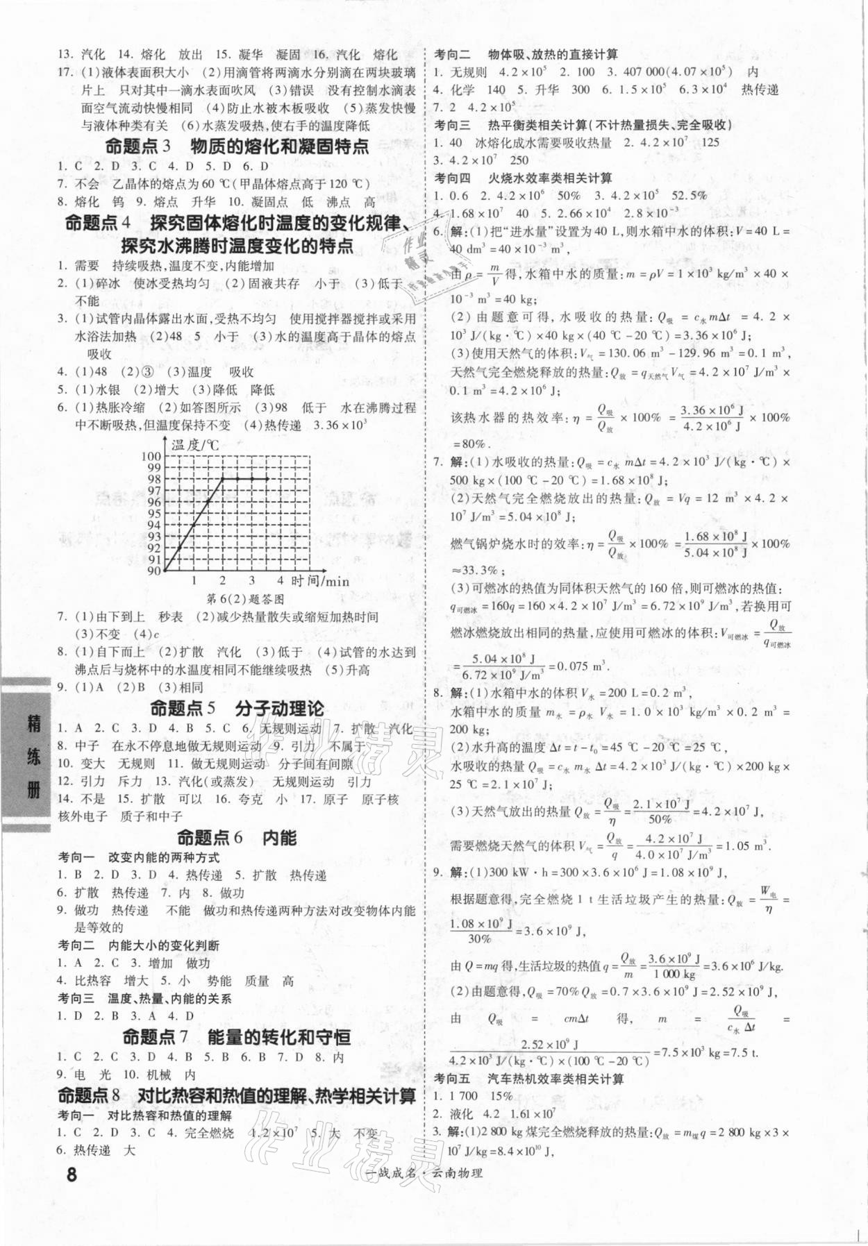 2021年一战成名考前新方案物理云南中考 第8页