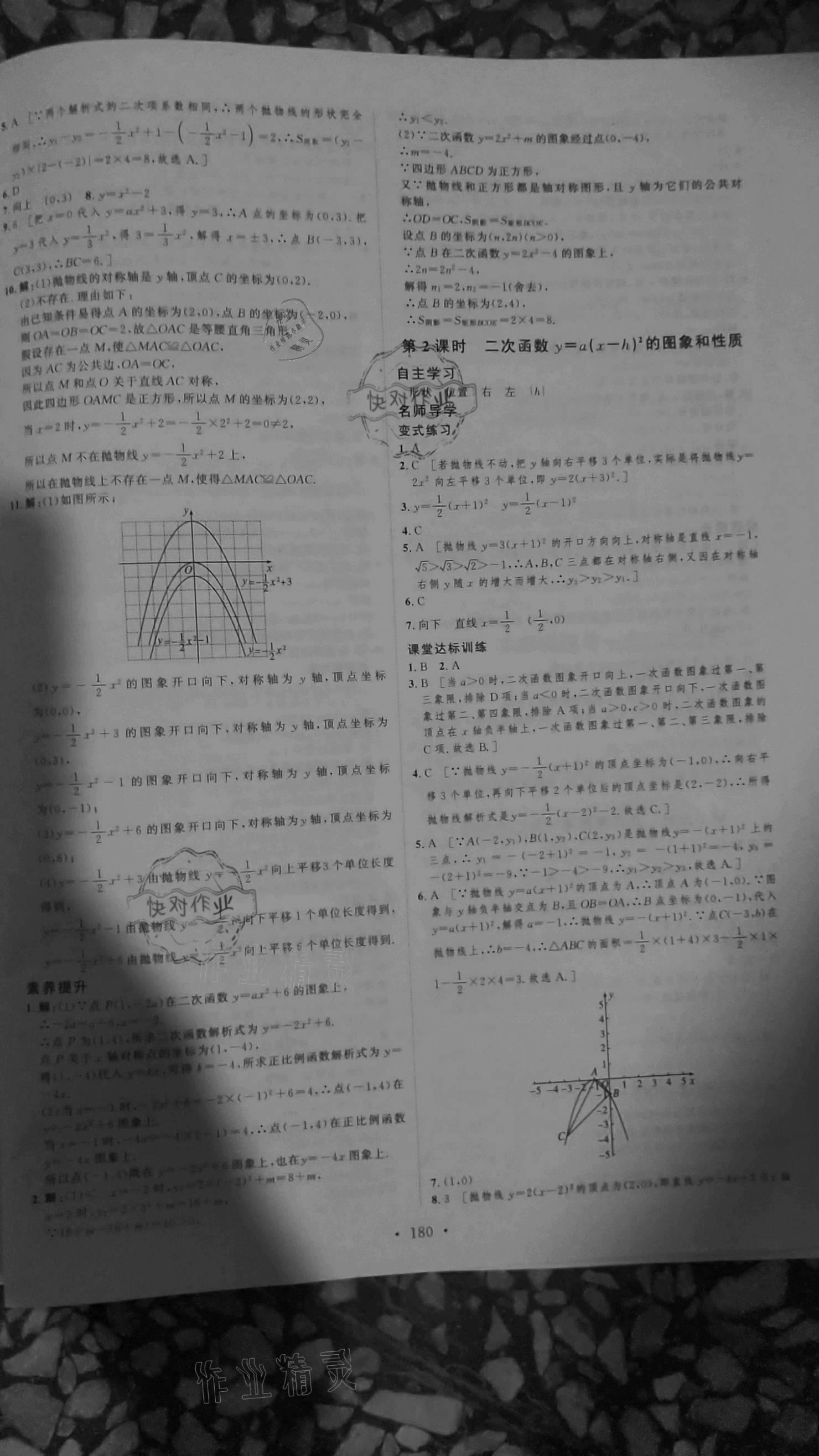 2020年实验教材新学案九年级数学上册人教版 参考答案第7页