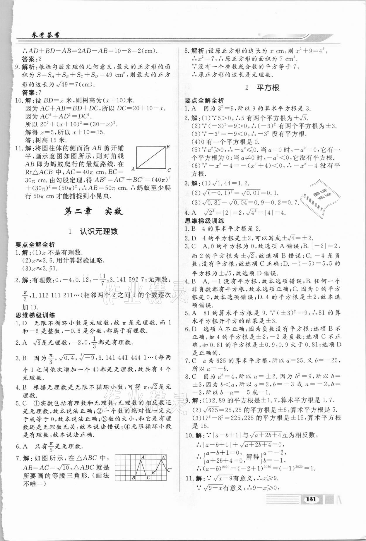 2020年全解全析八年級數學上冊北師大版四川大學出版社 第3頁