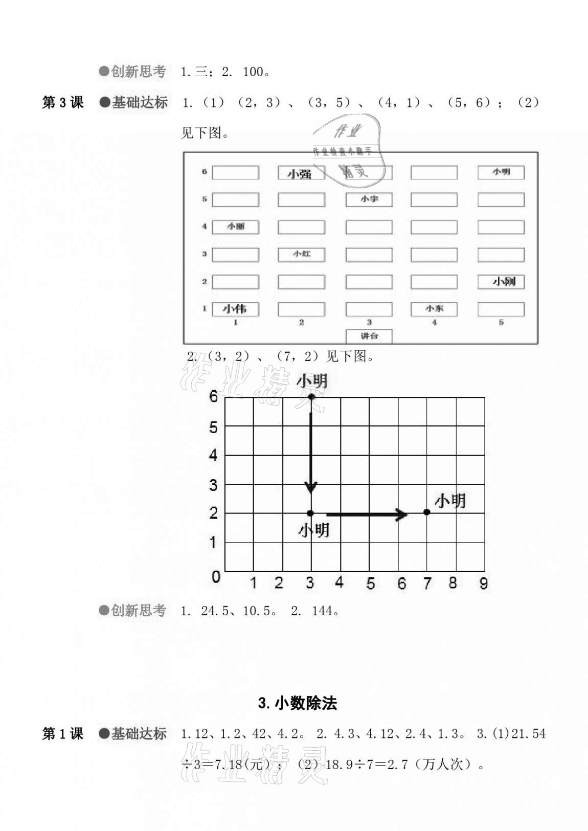 2020年IQ小博士作業(yè)本五年級(jí)數(shù)學(xué)上冊(cè)人教版 參考答案第4頁(yè)
