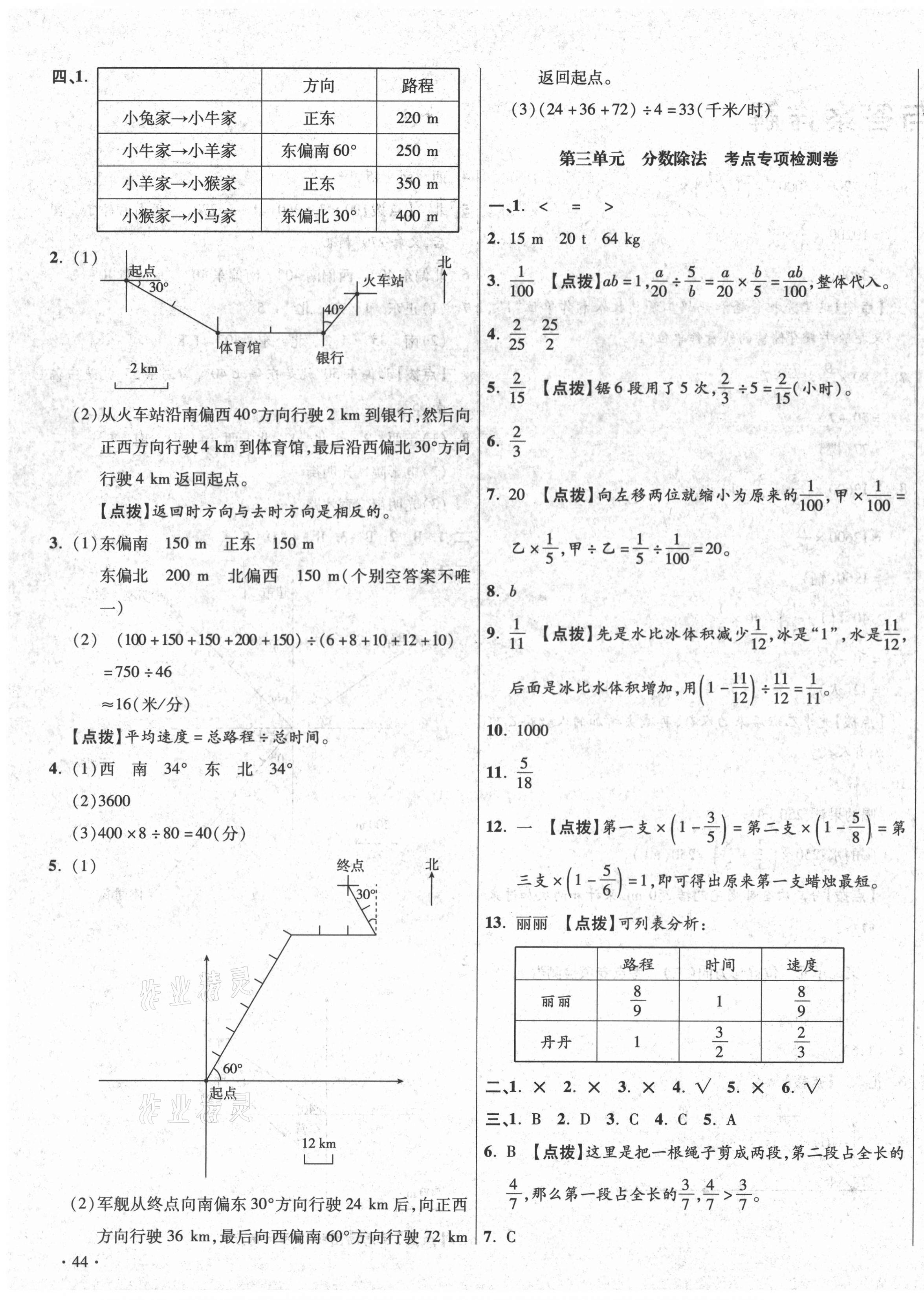 2020年尖子生小學(xué)名校同步質(zhì)量檢測卷六年級數(shù)學(xué)上冊人教版四川專版 第3頁