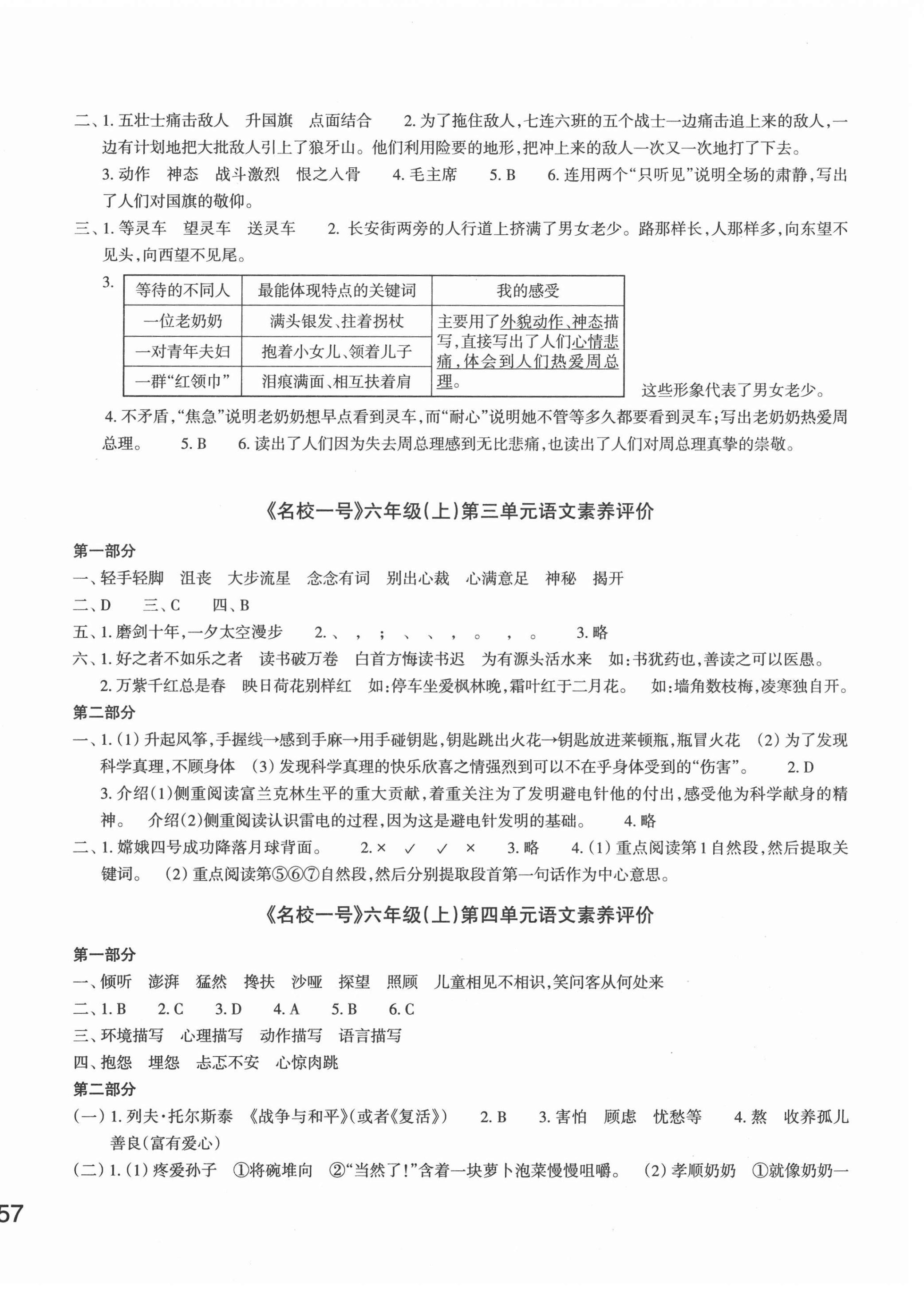 2020年名校一号六年级语文上册人教版 第2页