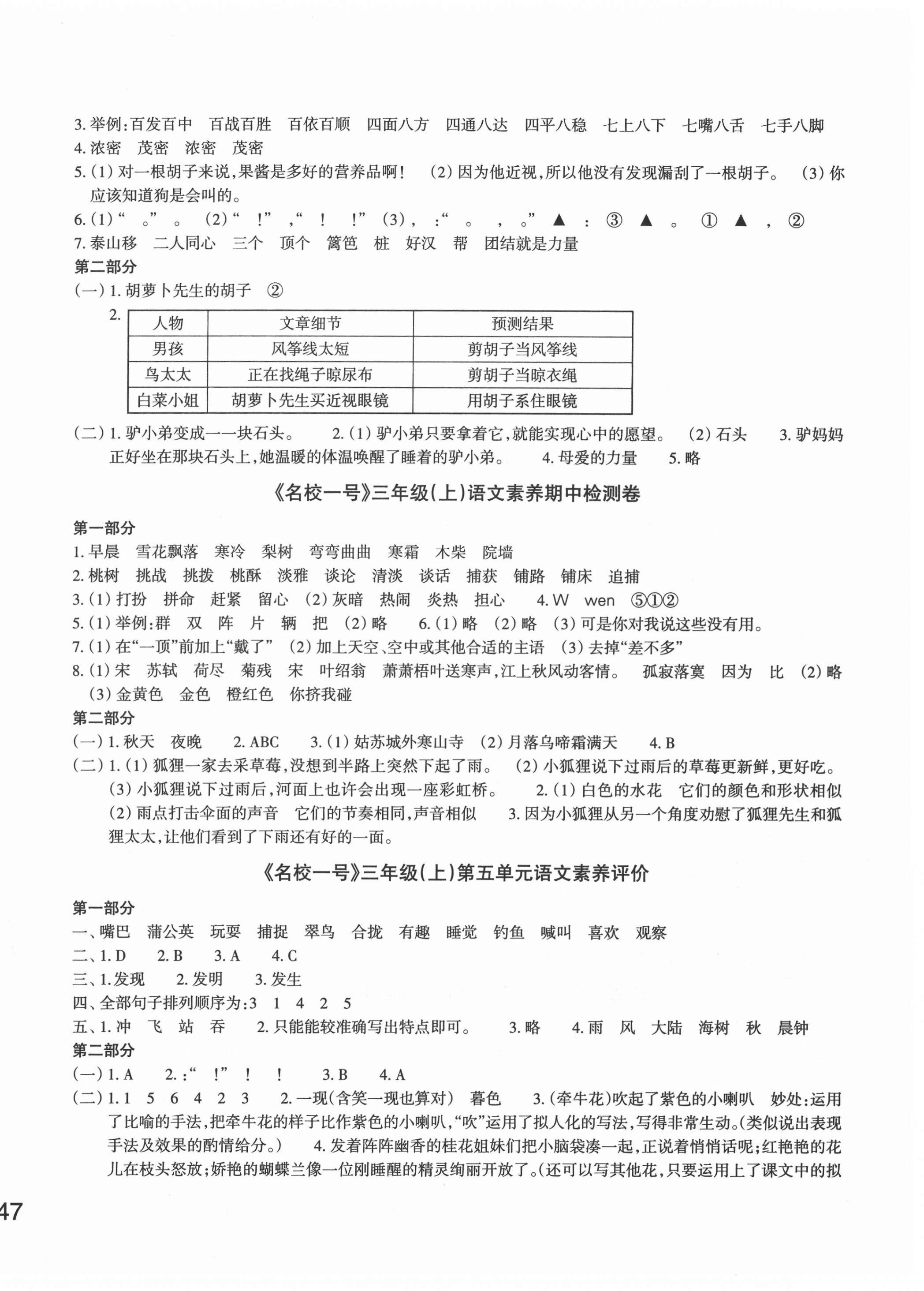 2020年名校一號(hào)三年級(jí)語(yǔ)文上冊(cè)人教版 第2頁(yè)