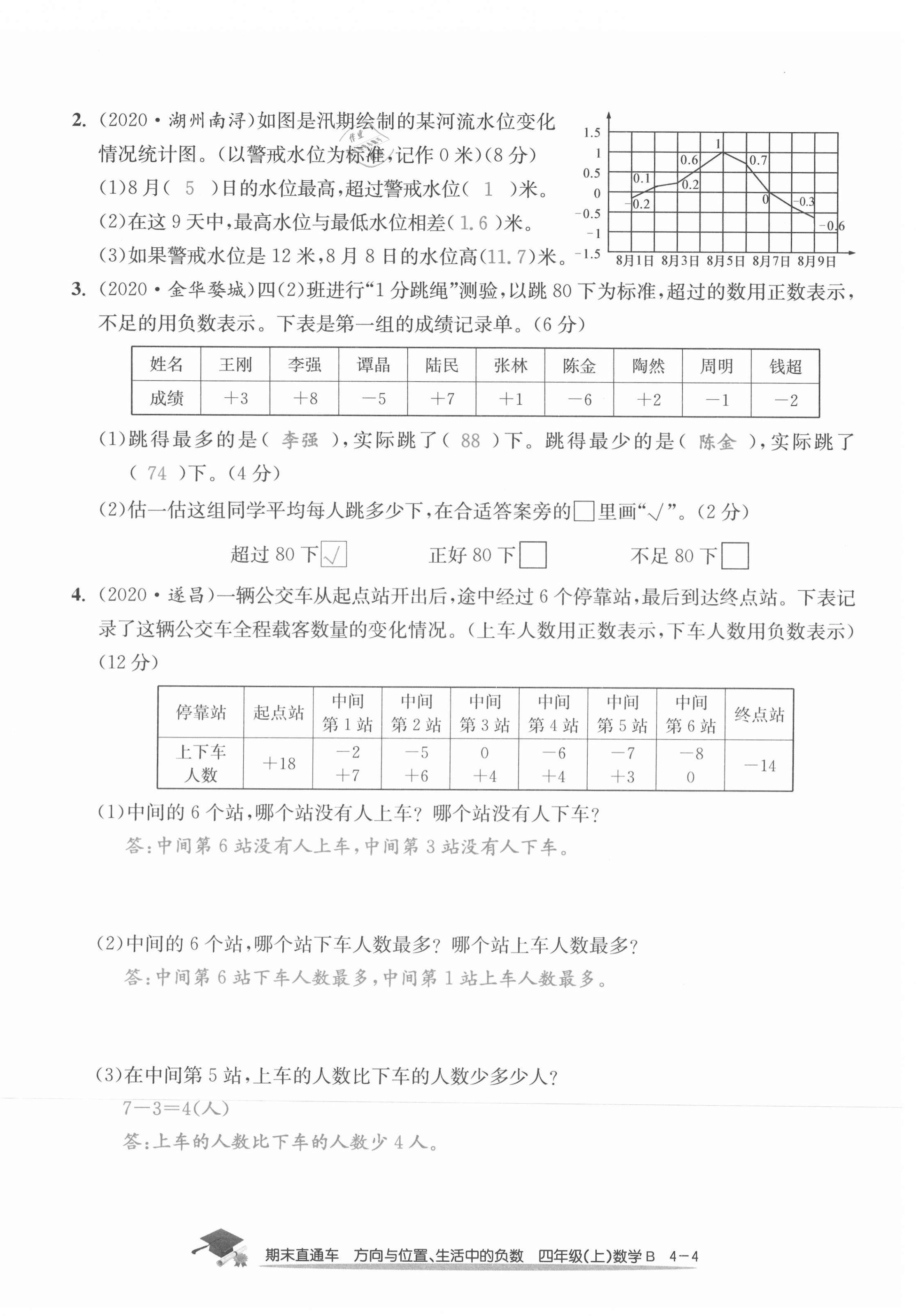 2020年期末直通车四年级数学上册北师大版 第16页