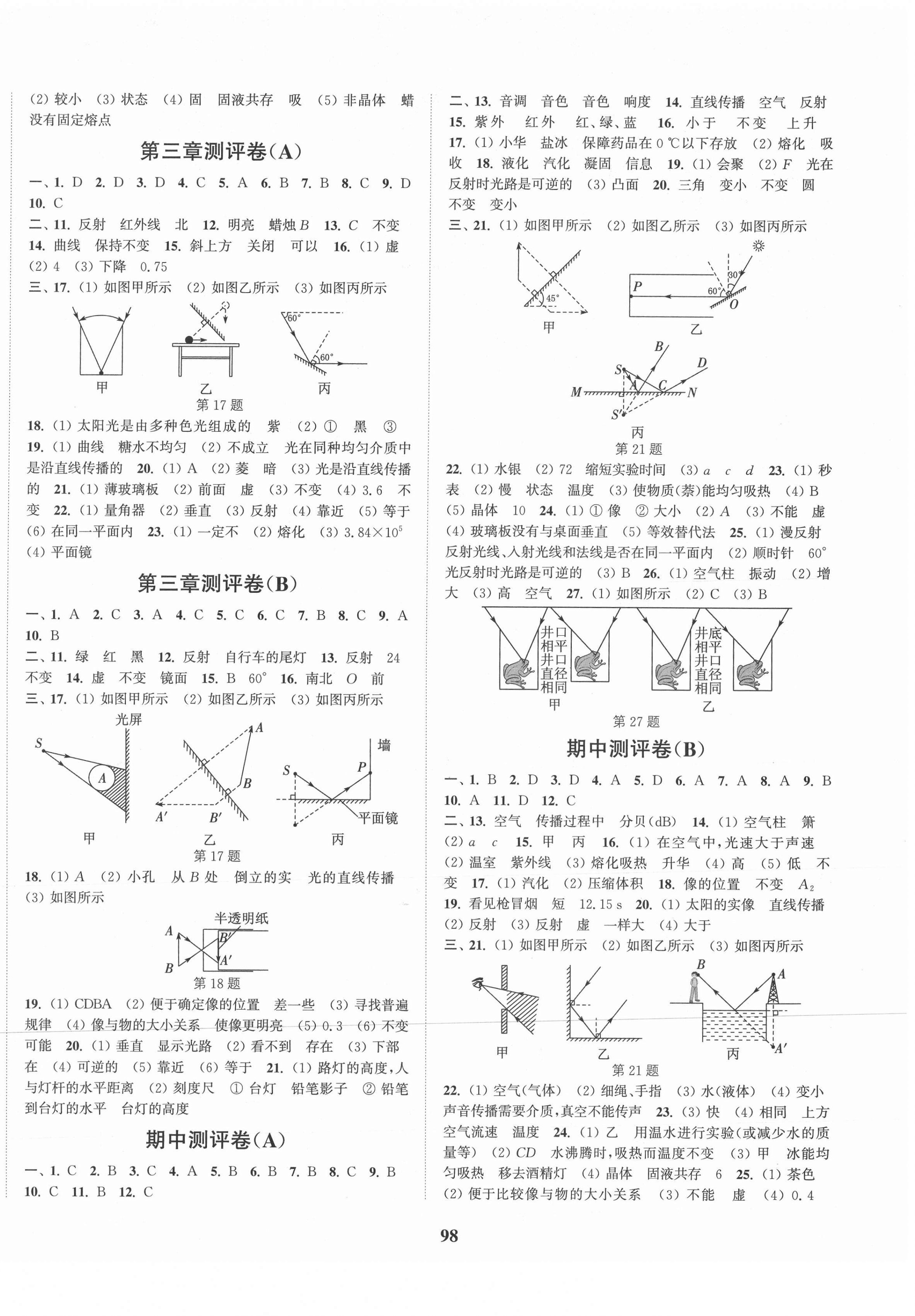 2020年通城學典初中全程測評卷八年級物理上冊蘇科版 第2頁