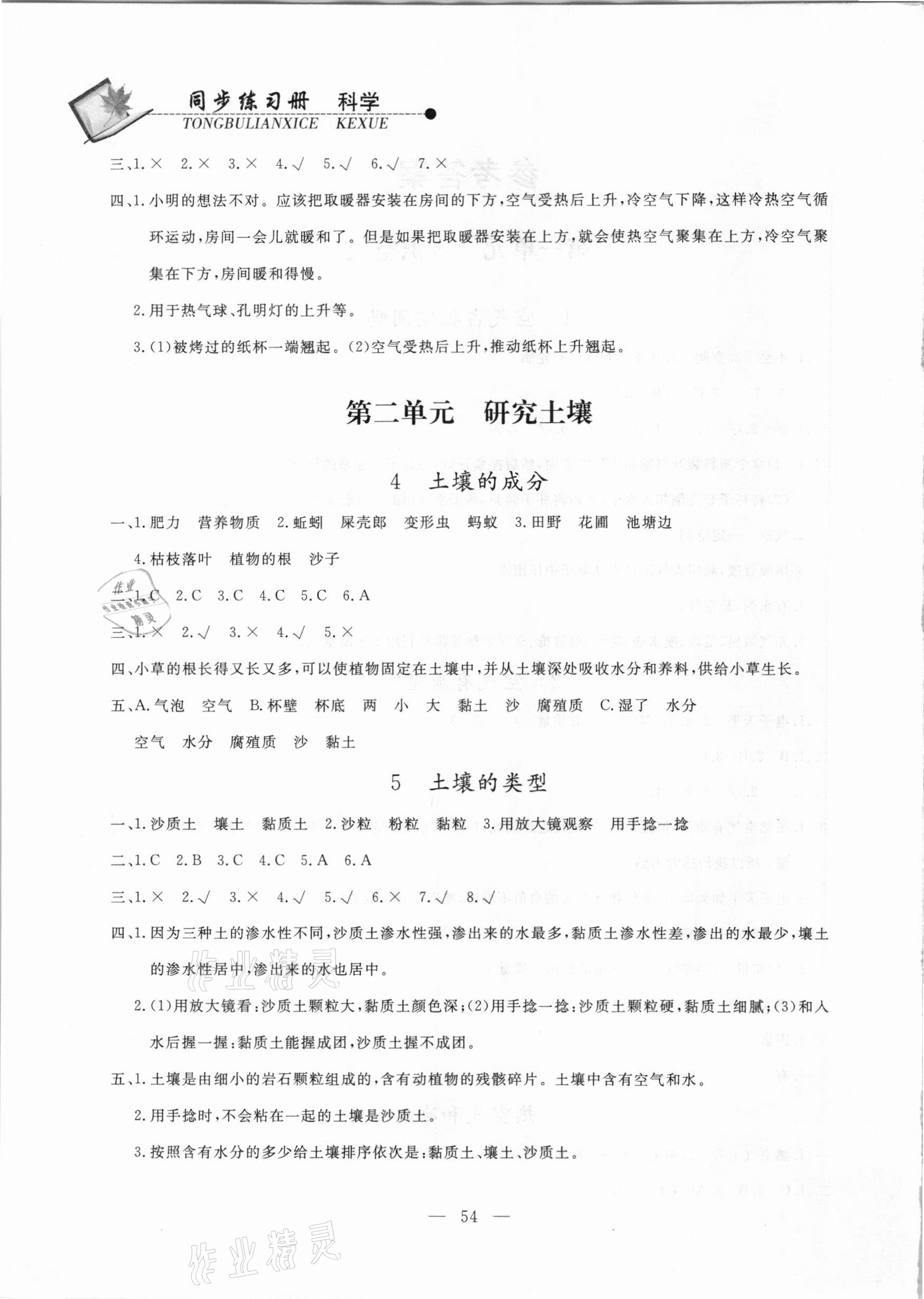 2020年同步練習冊三年級科學上冊蘇教版山東科學技術出版社 第2頁