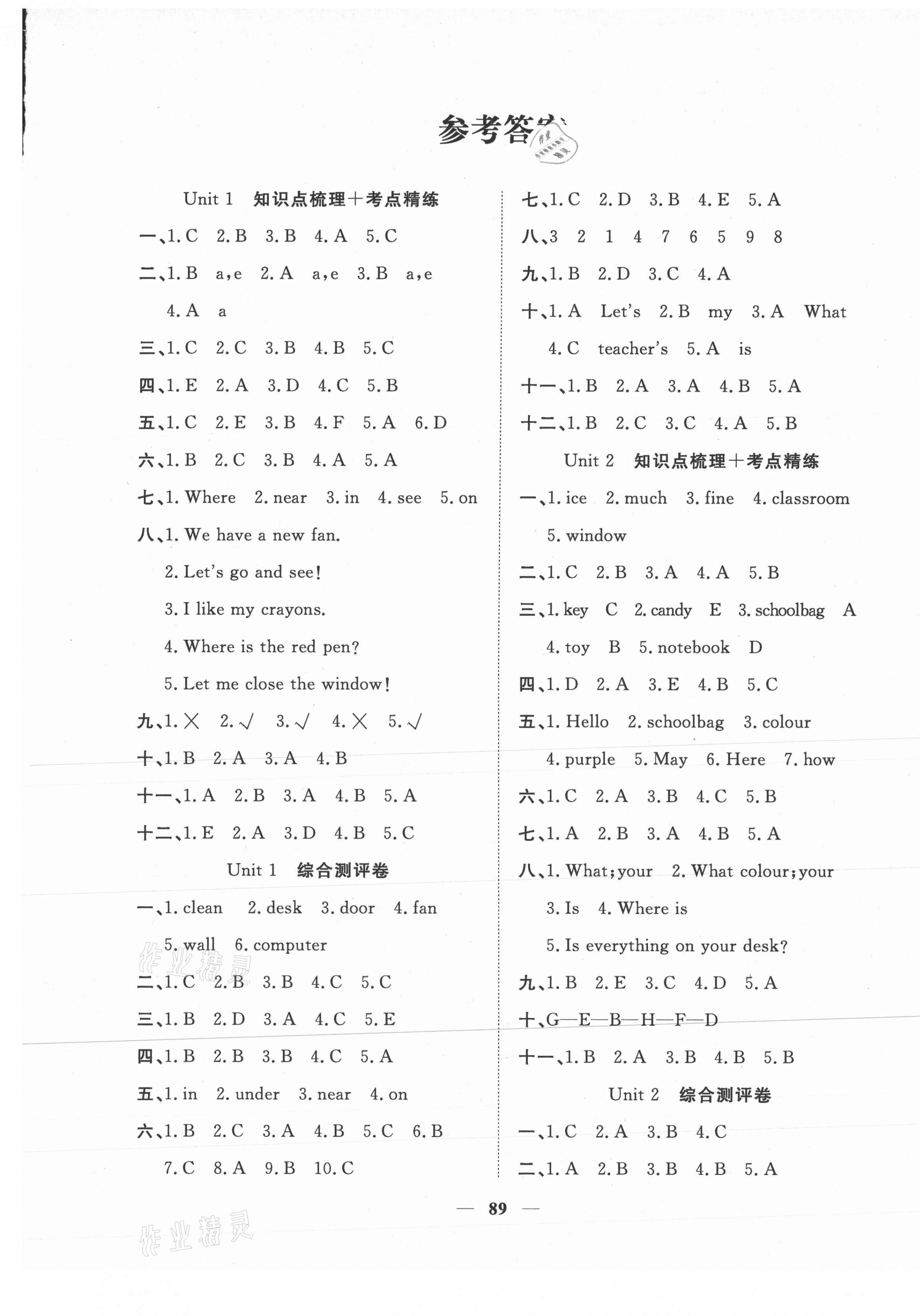 2020年?duì)钤c(diǎn)金卷四年級英語上冊人教PEP版 第1頁