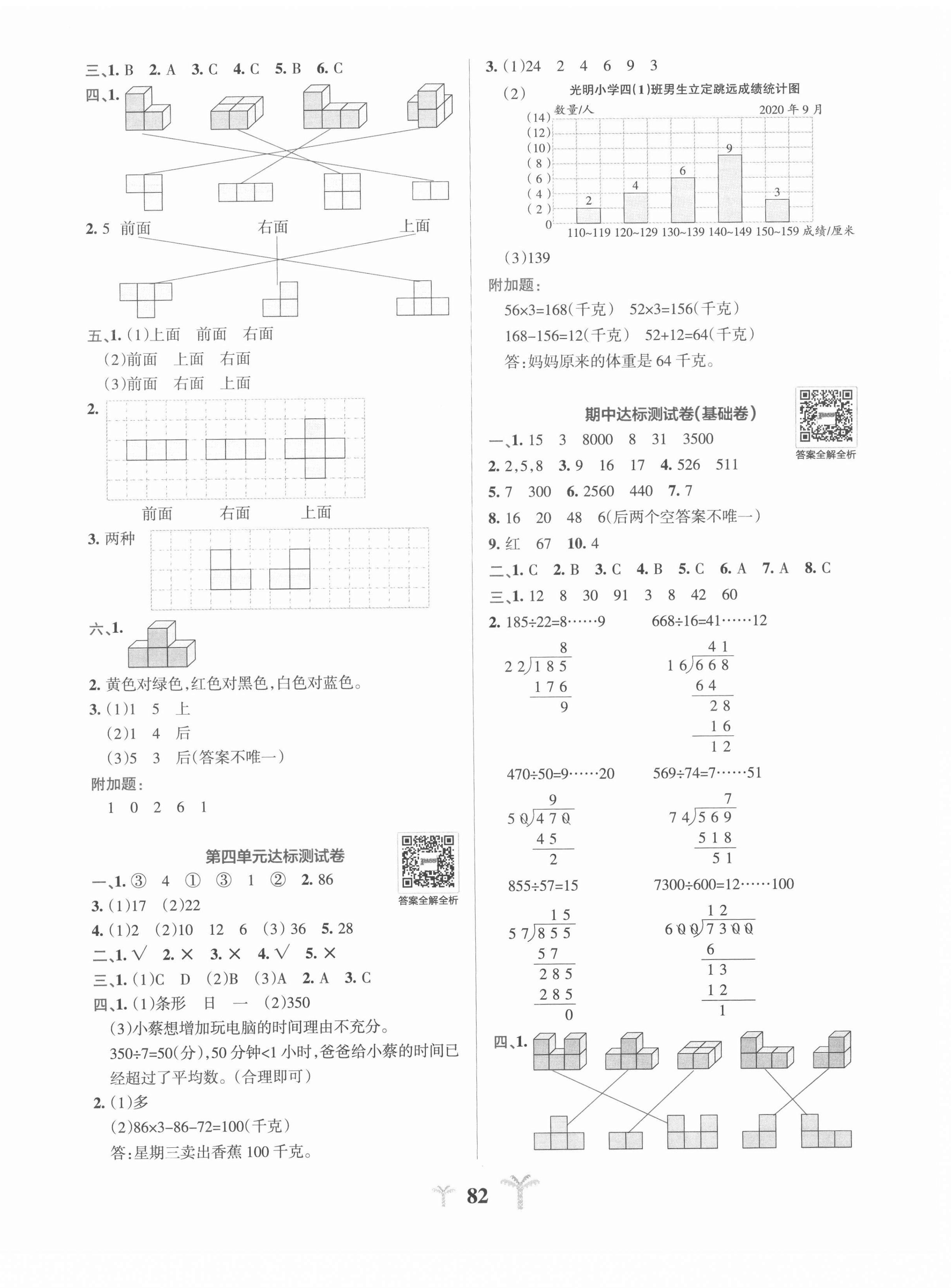 2020年小学学霸冲A卷四年级数学上册苏教版 第2页