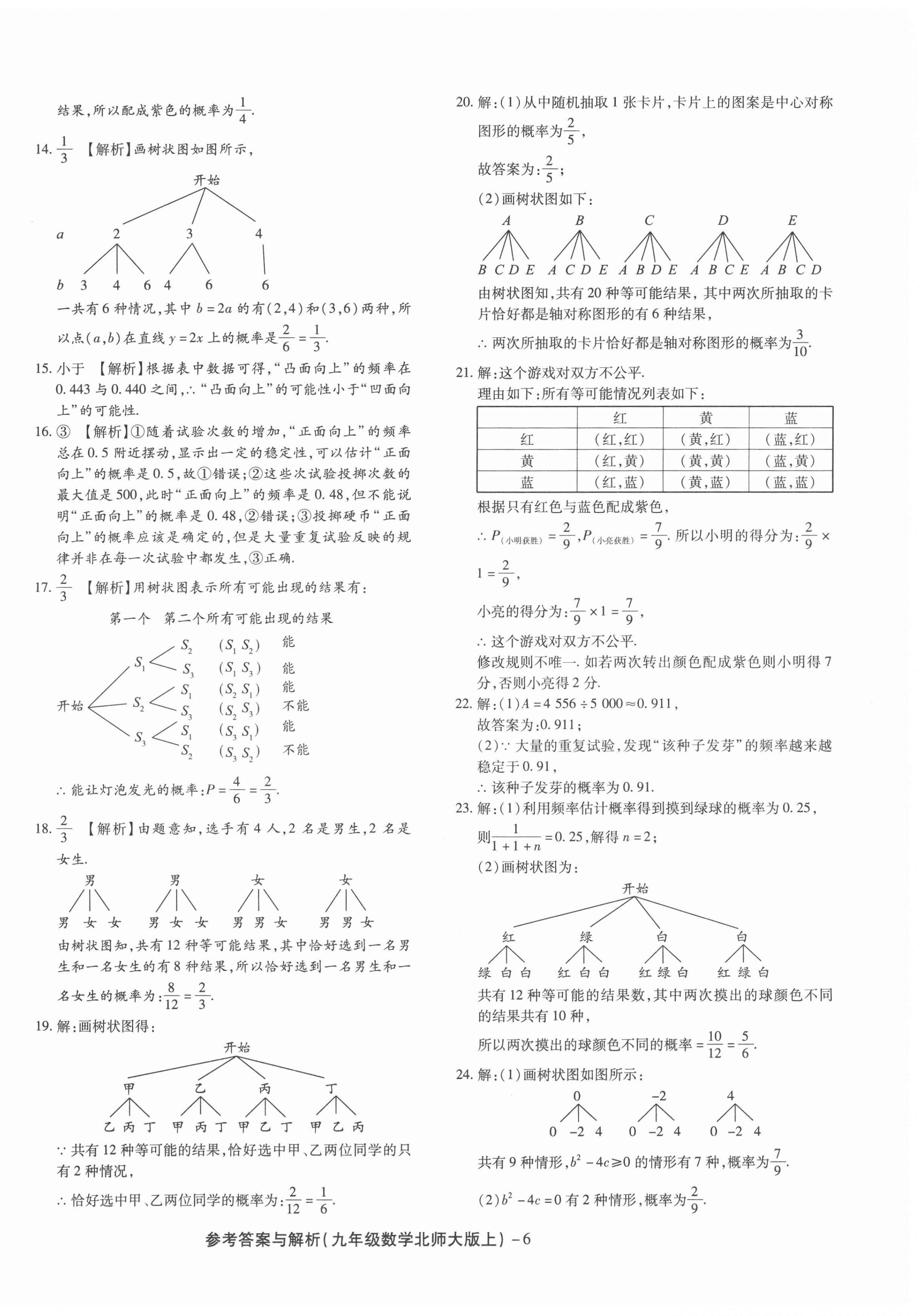 2020年练考通全优卷九年级数学上册北师大版 第6页