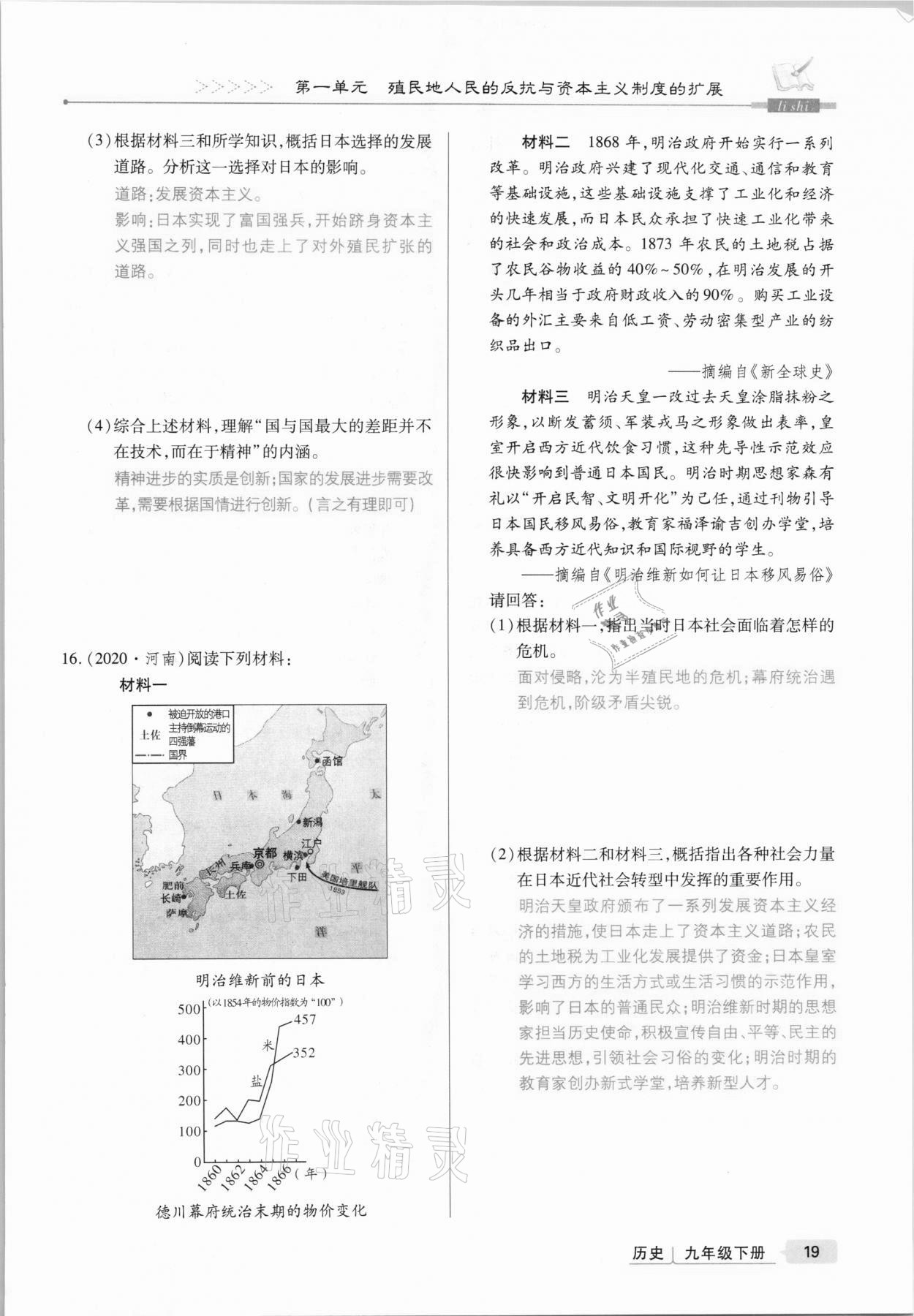 2021年高分突破課時(shí)達(dá)標(biāo)講練測(cè)九年級(jí)歷史下冊(cè)人教版 第19頁