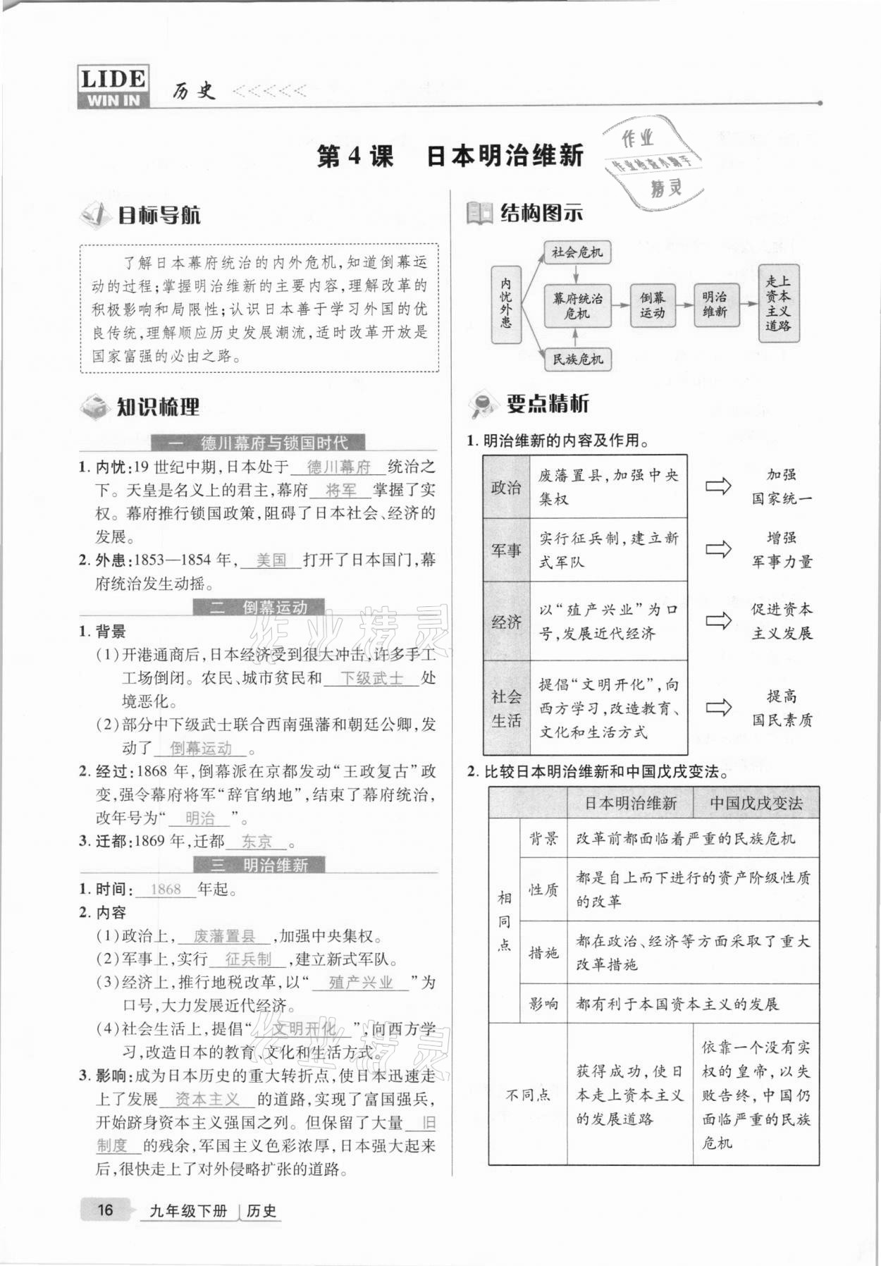 2021年高分突破課時(shí)達(dá)標(biāo)講練測(cè)九年級(jí)歷史下冊(cè)人教版 第16頁(yè)