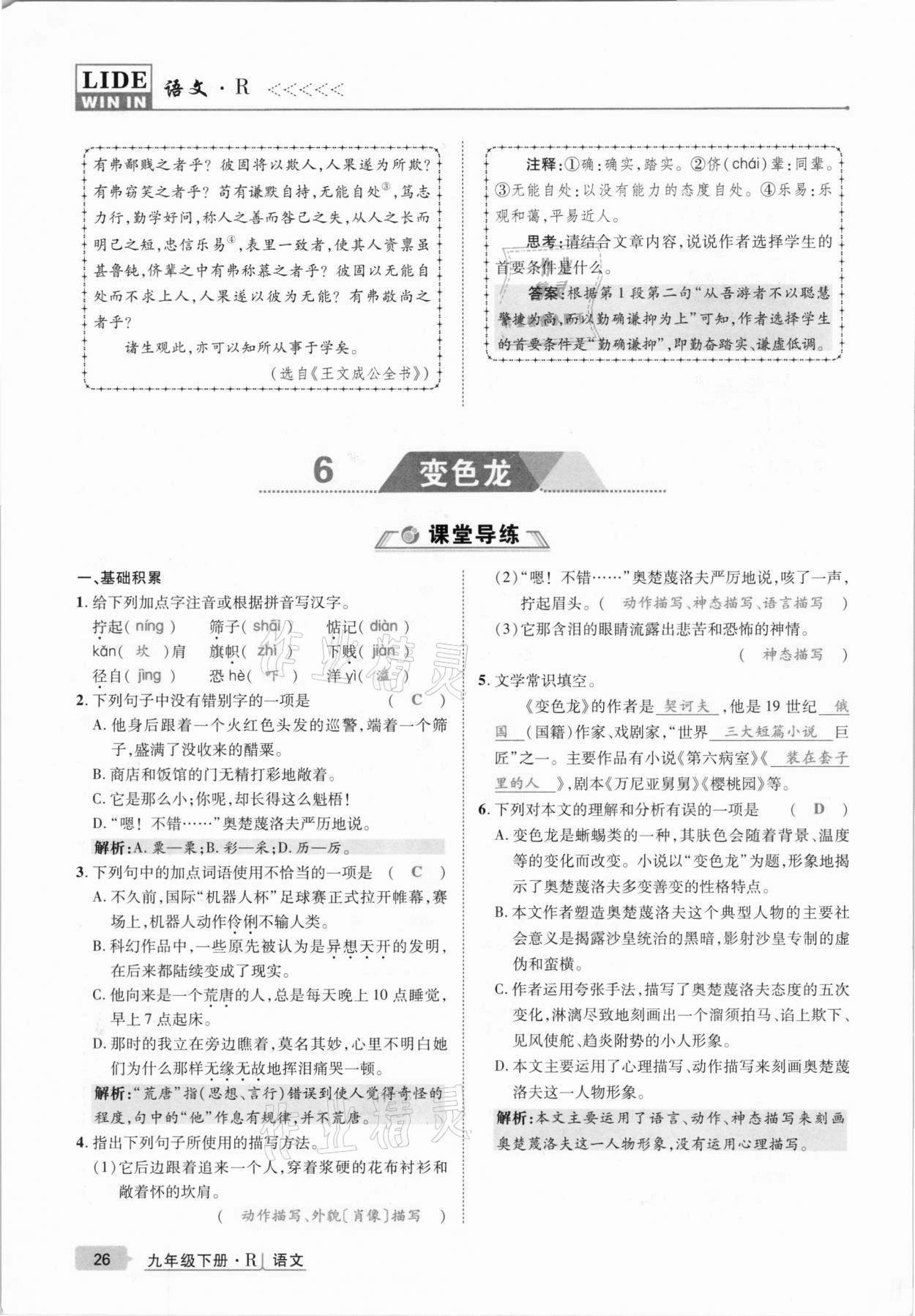 2021年高分突破課時(shí)達(dá)標(biāo)講練測(cè)九年級(jí)語(yǔ)文下冊(cè)人教版 第26頁(yè)