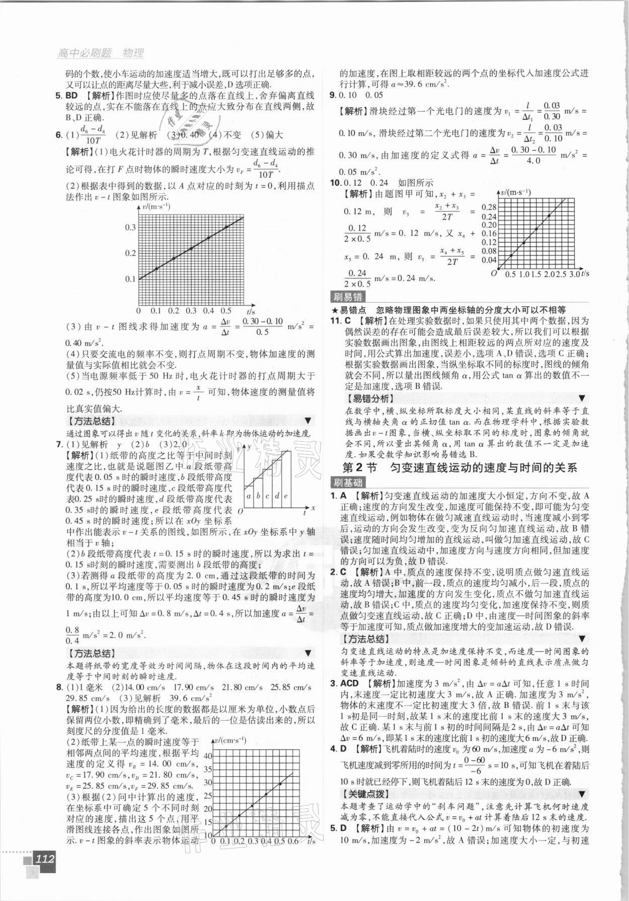 2021年高中必刷題物理必修1人教版 第8頁