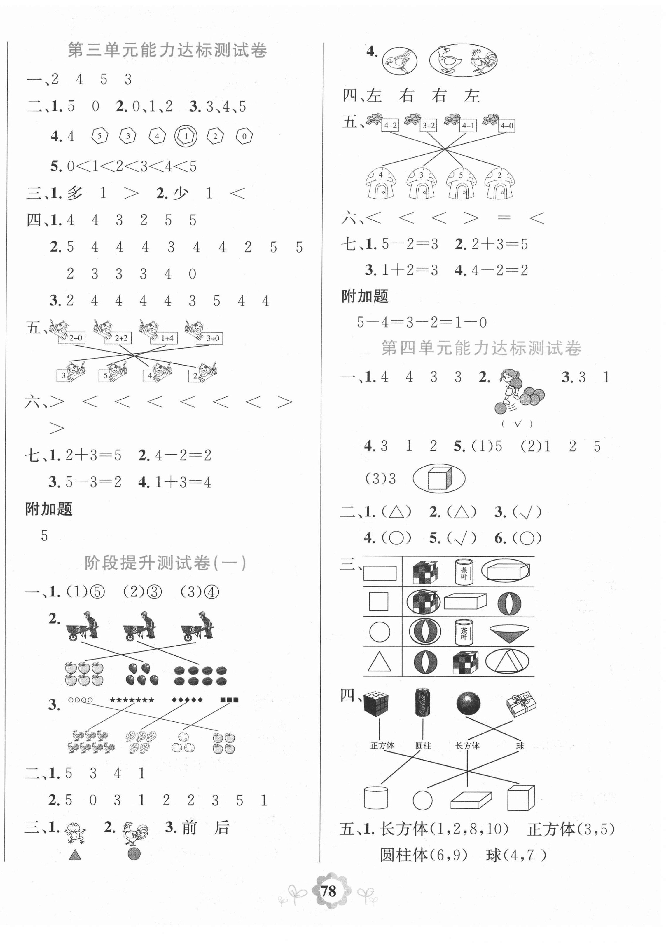 2020年8848學(xué)霸一卷通一年級數(shù)學(xué)上冊人教版 第2頁