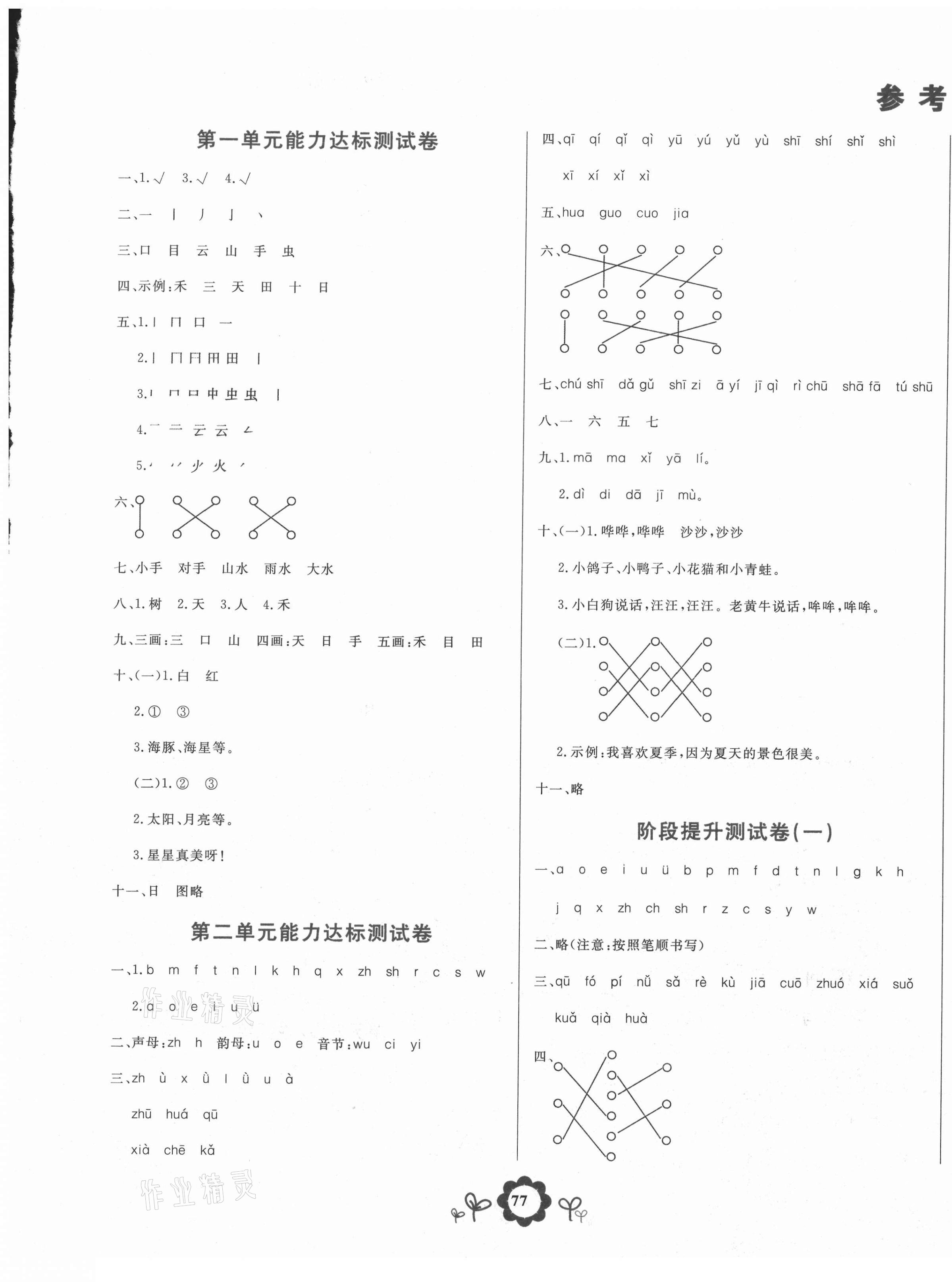2020年8848學霸一卷通一年級語文上冊人教版 第1頁