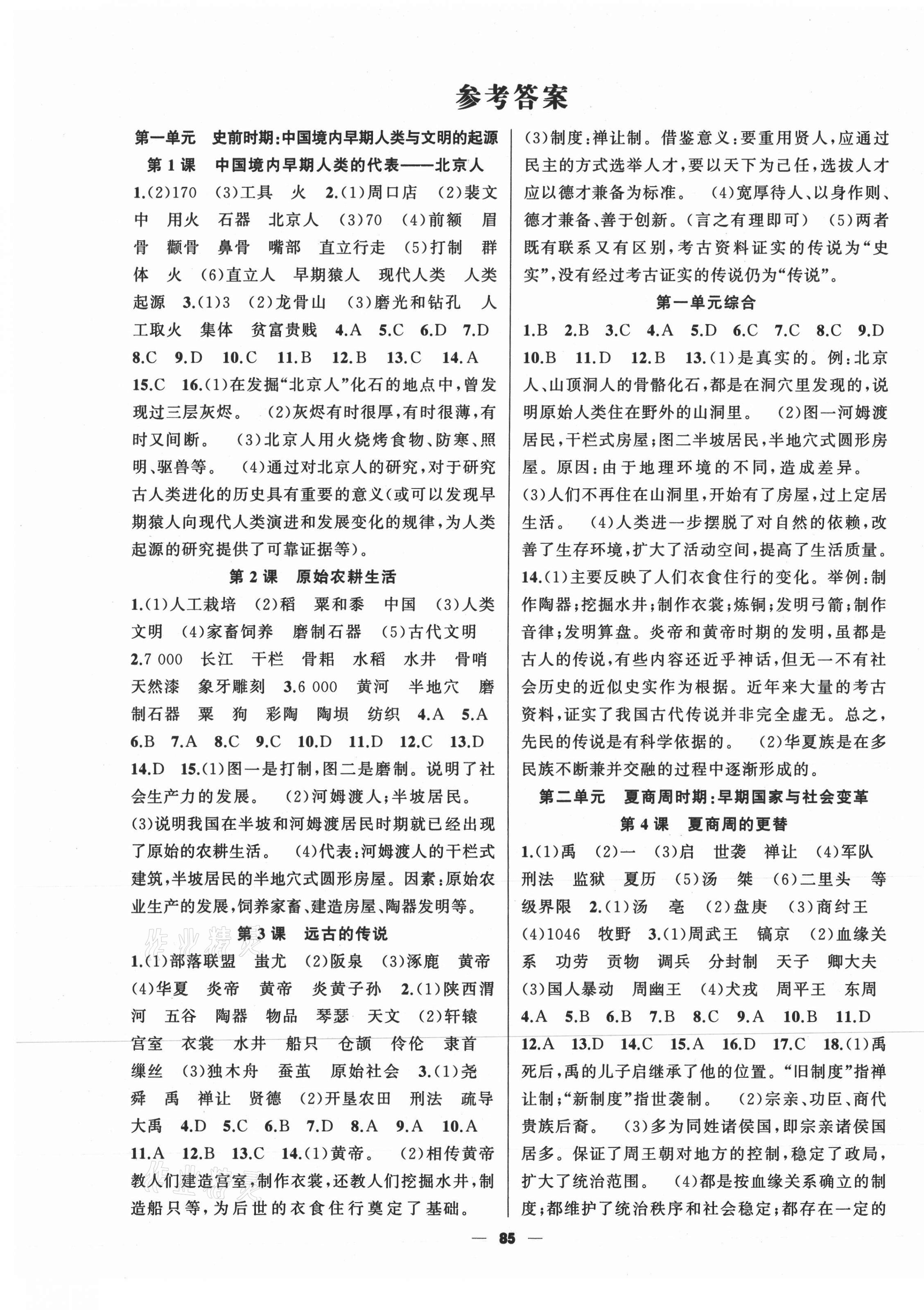 2020年金色花開我是高高手七年級歷史上冊人教版 第1頁