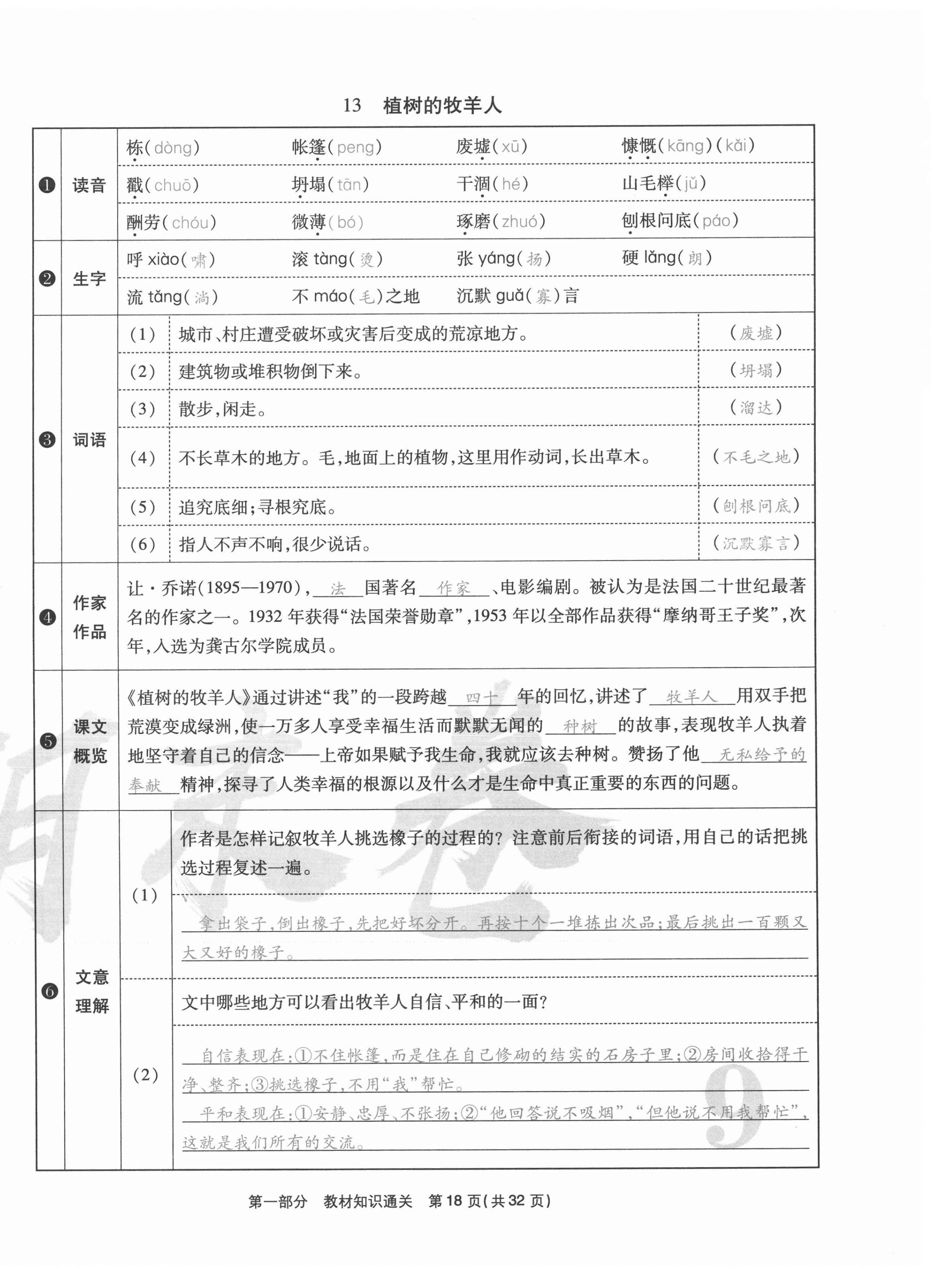 2020年云南本土期末卷七年級語文上冊人教版 第18頁