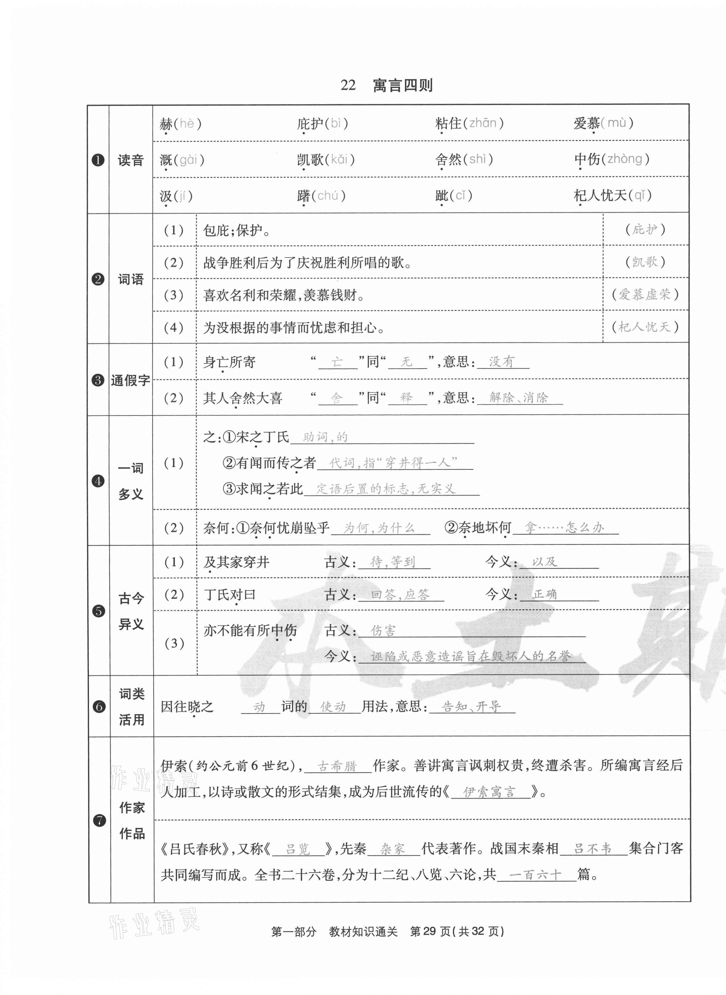 2020年云南本土期末卷七年級語文上冊人教版 第29頁