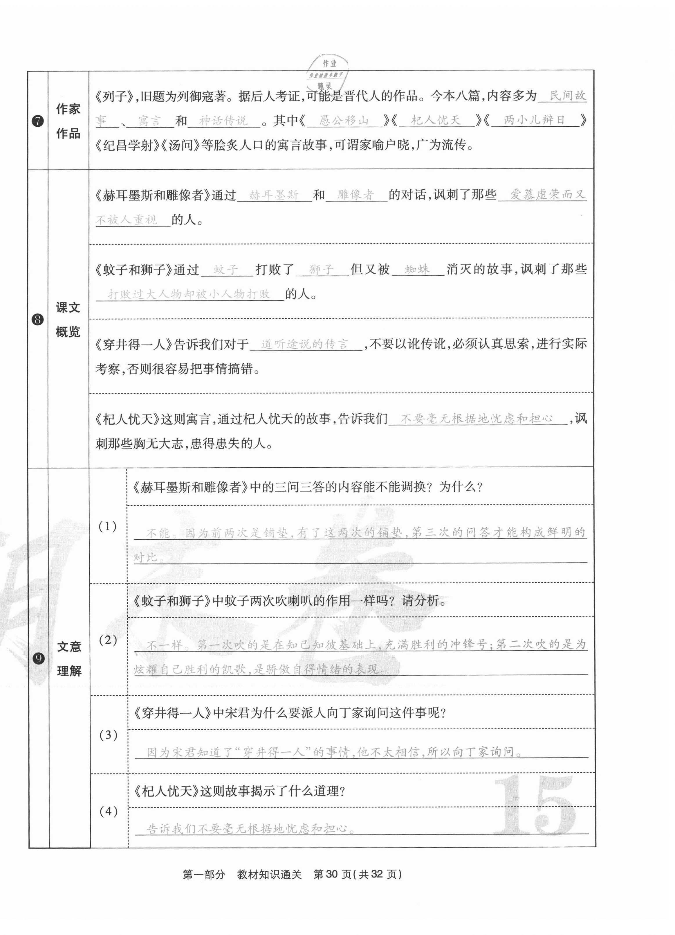 2020年云南本土期末卷七年級語文上冊人教版 第30頁
