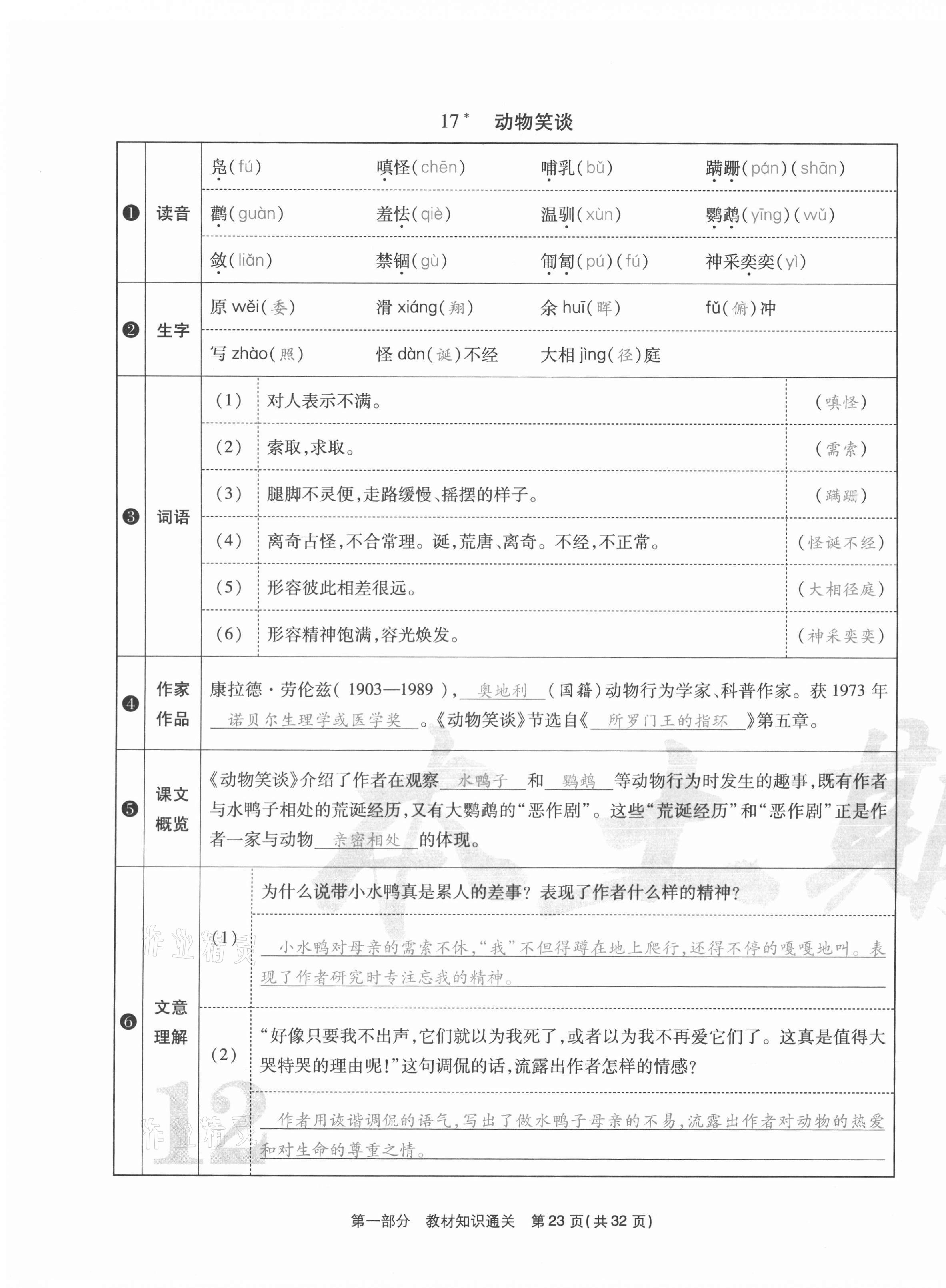 2020年云南本土期末卷七年級語文上冊人教版 第23頁