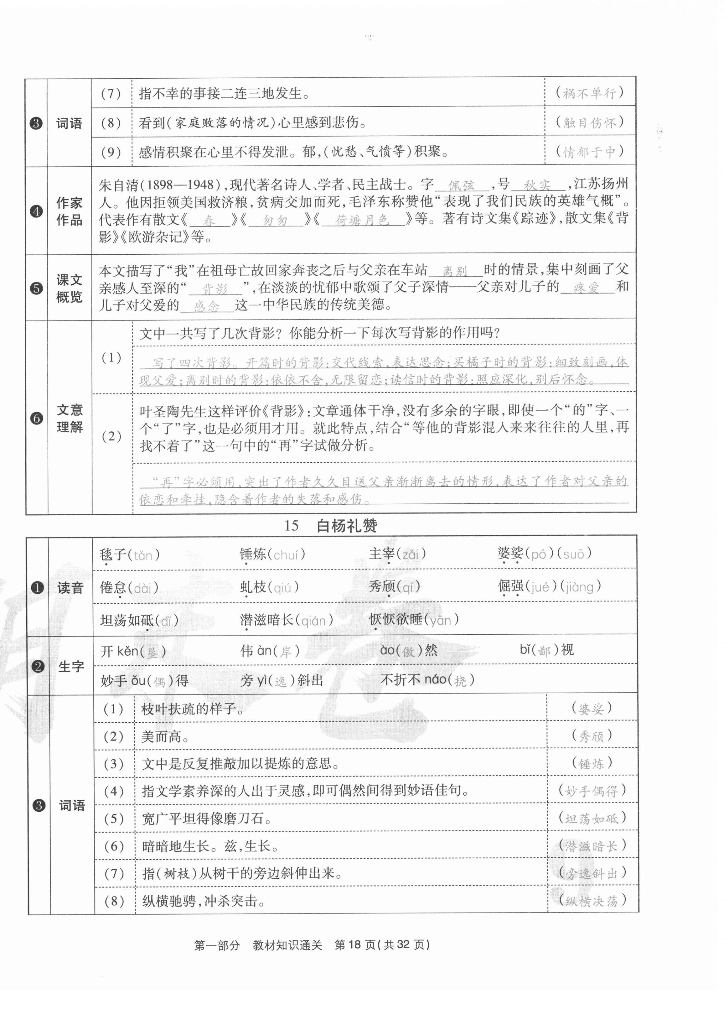 2020年云南本土期末卷八年級(jí)語(yǔ)文上冊(cè)人教版 第18頁(yè)