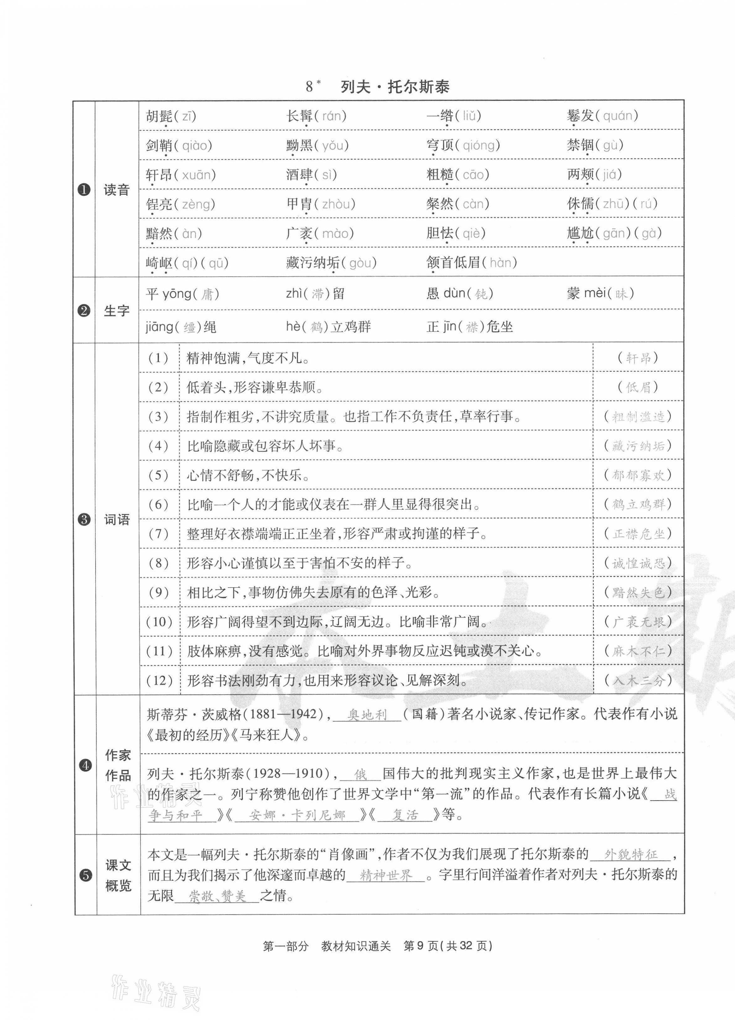 2020年云南本土期末卷八年級語文上冊人教版 第9頁