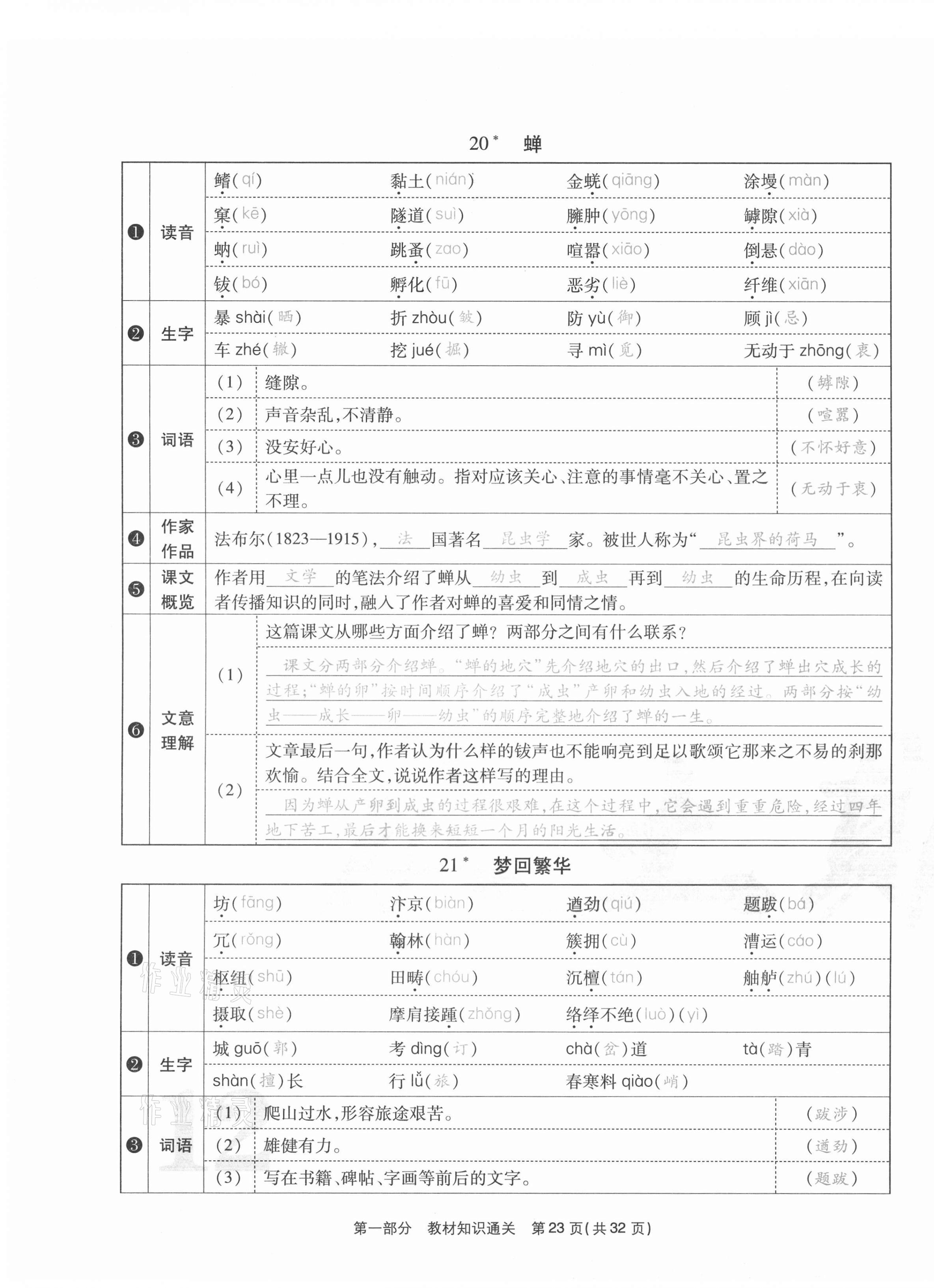 2020年云南本土期末卷八年級(jí)語(yǔ)文上冊(cè)人教版 第23頁(yè)