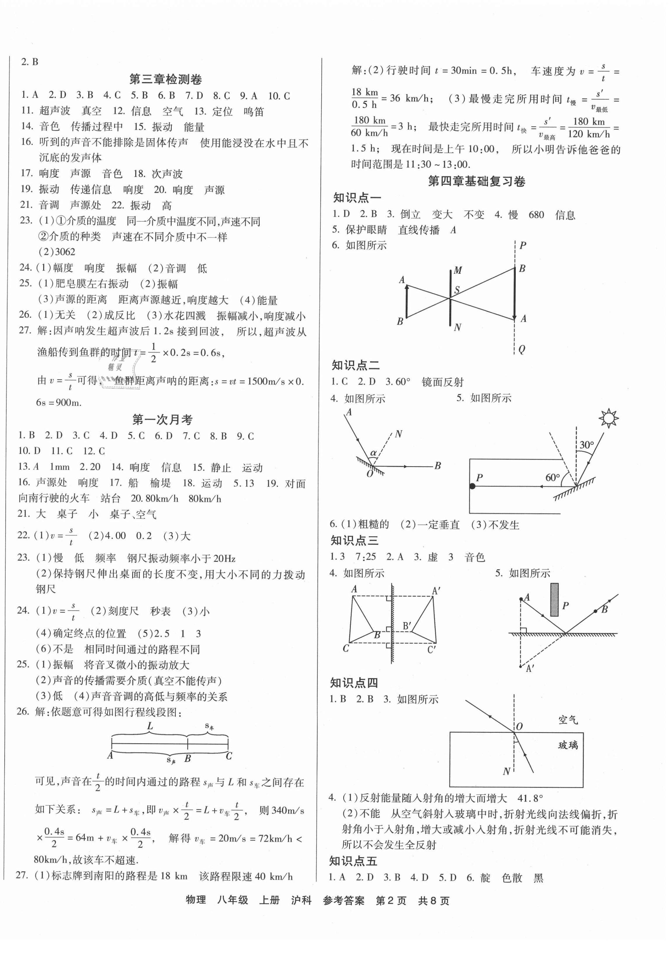 2020年優(yōu)品單元與期末八年級物理上冊滬科版 第2頁