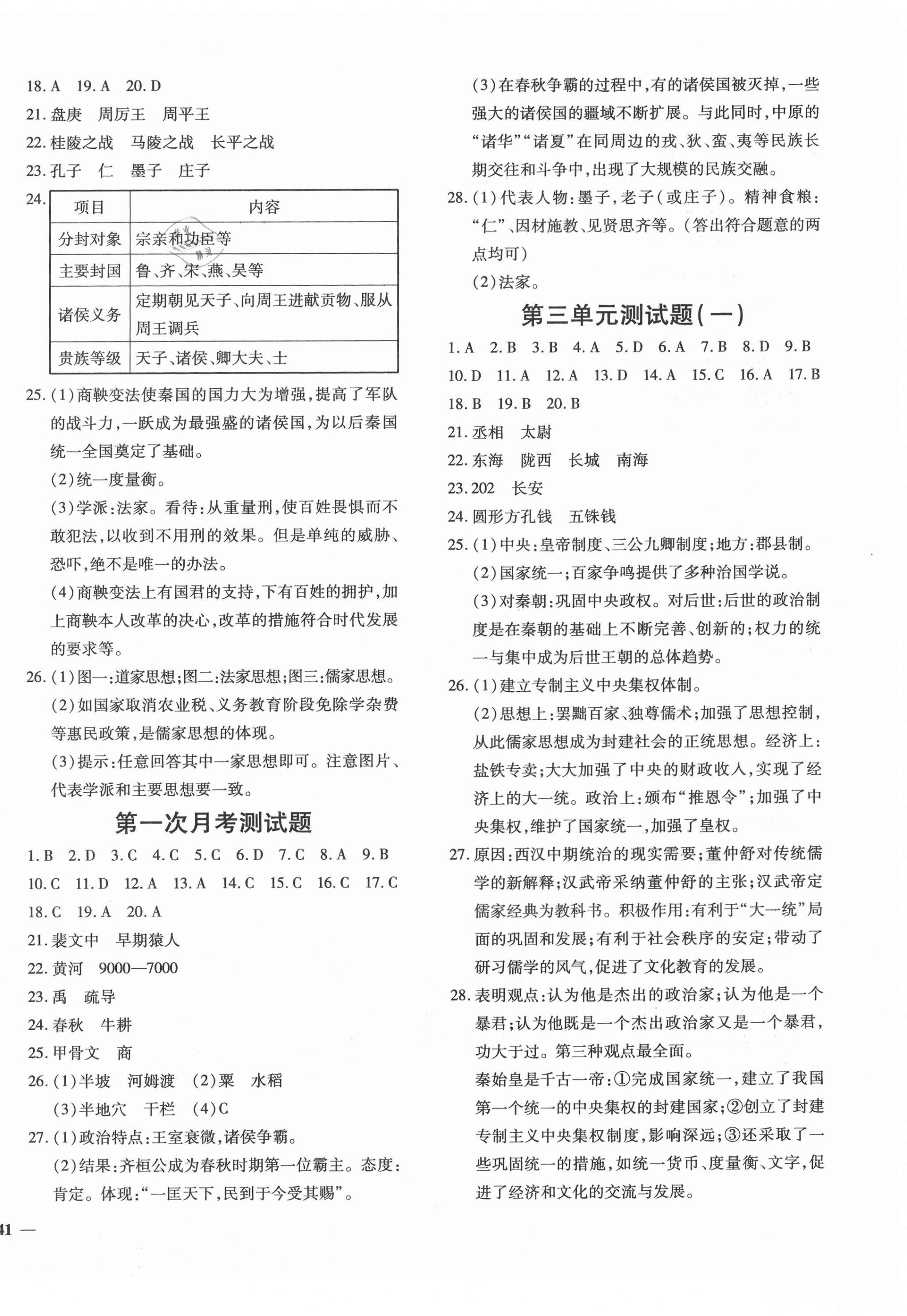 2020年黃岡360度定制密卷七年級(jí)歷史上冊(cè)人教版 第2頁(yè)