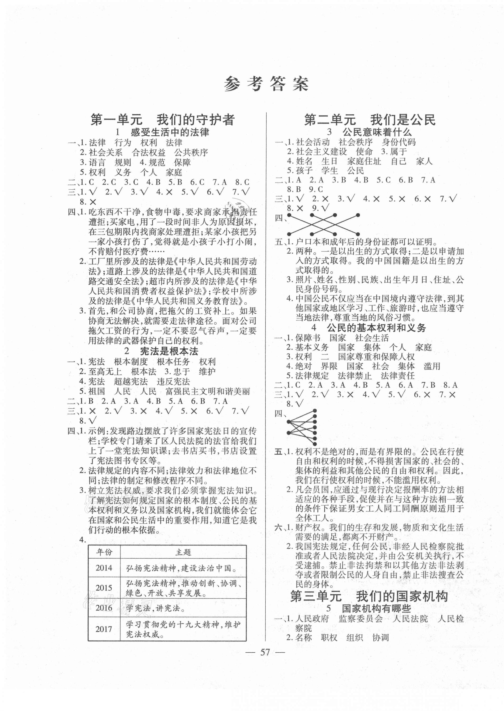 2020年快樂練習(xí)六年級道德與法治上冊部編版云南美術(shù)出版社 第1頁