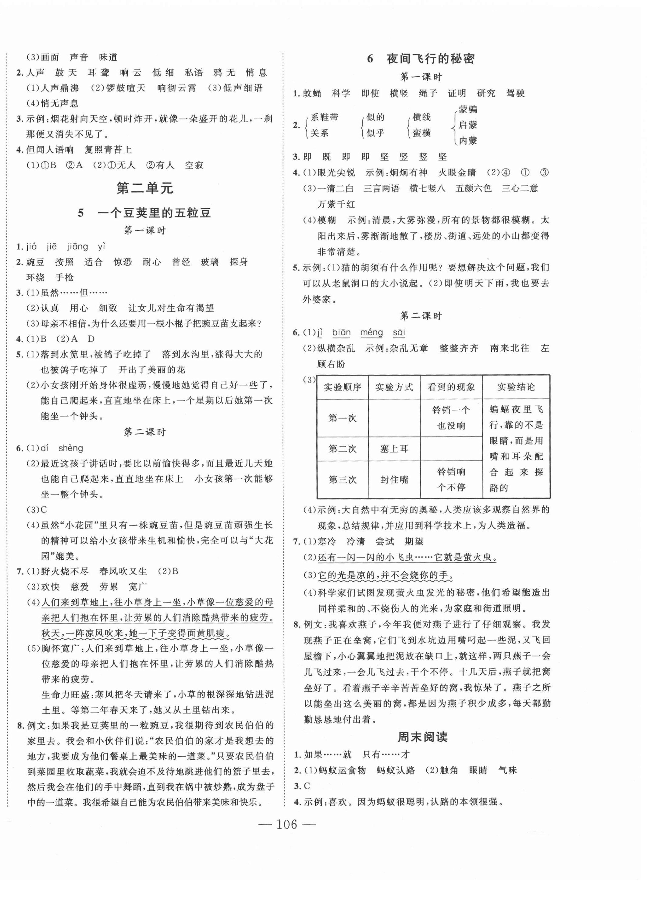 2020年小超人創(chuàng)新課堂四年級語文上冊人教版 參考答案第2頁