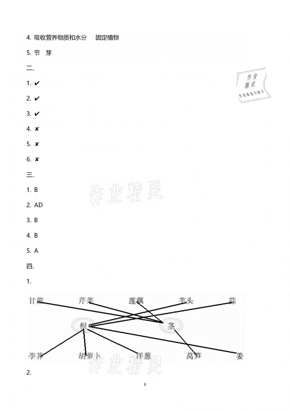 2020年科学学习与巩固五年级上册冀人版 第8页