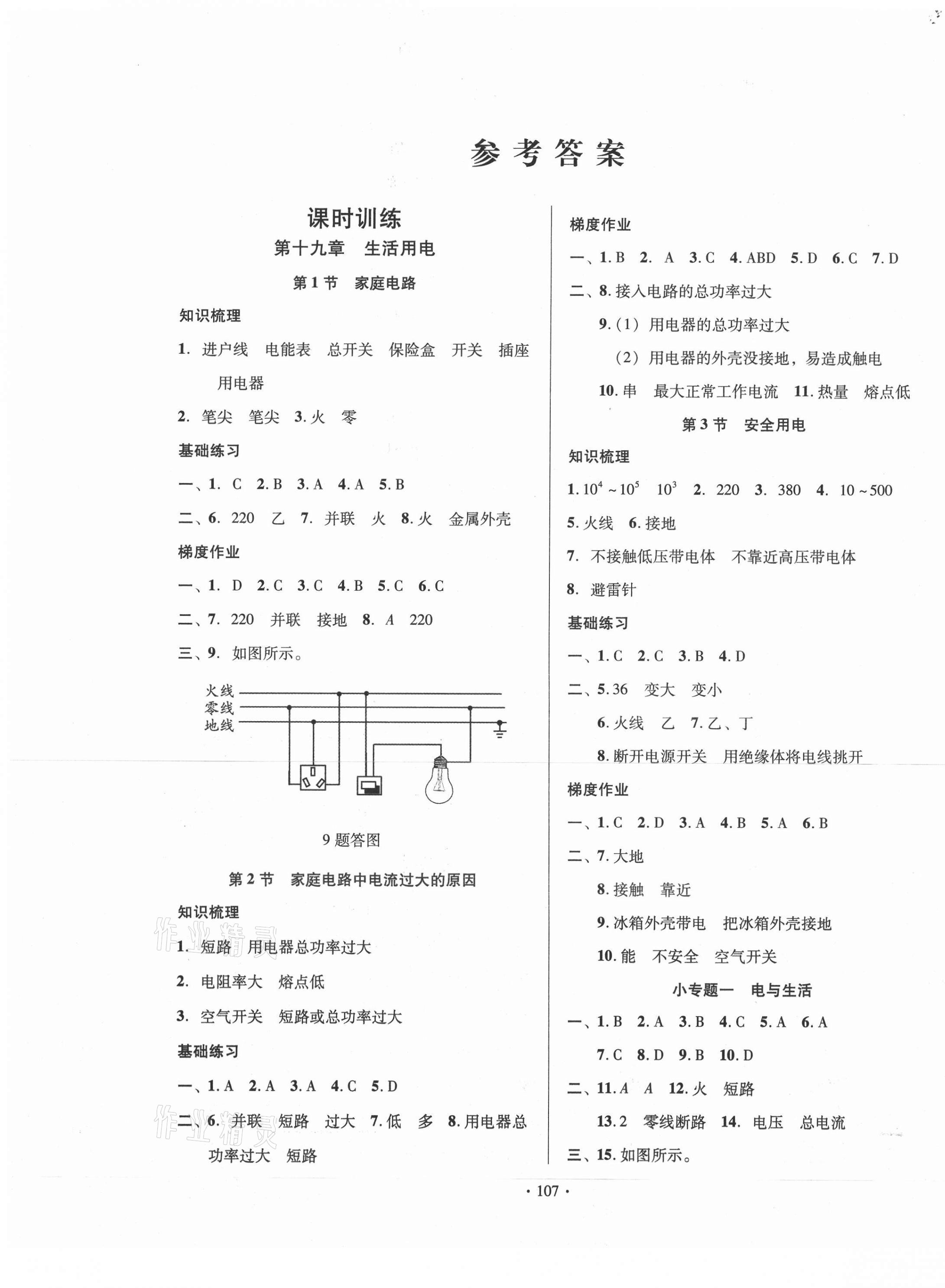 2021年模塊式訓練法九年級物理下冊人教版 第1頁