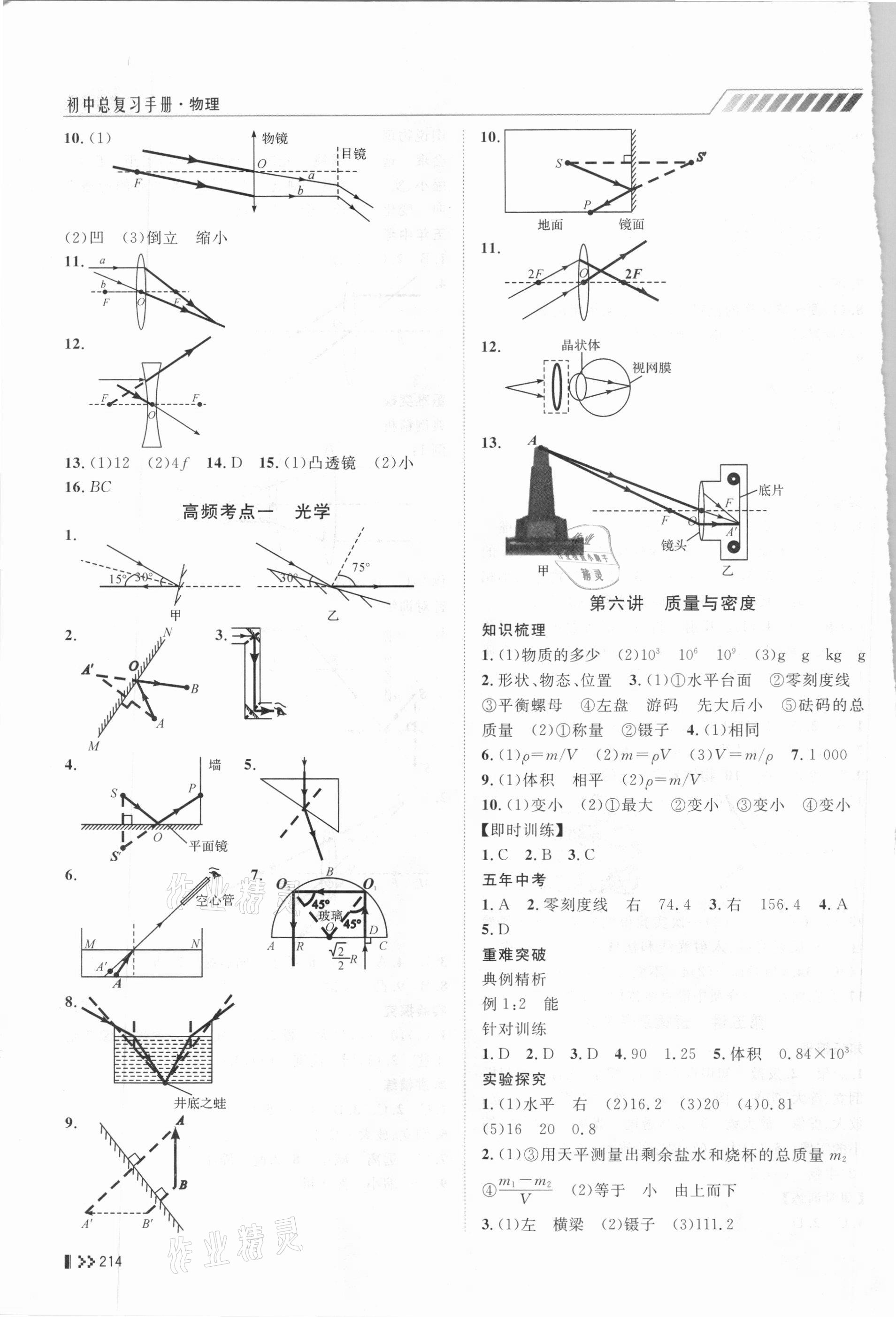 2021年初中總復習手冊物理山東人民出版社 第4頁