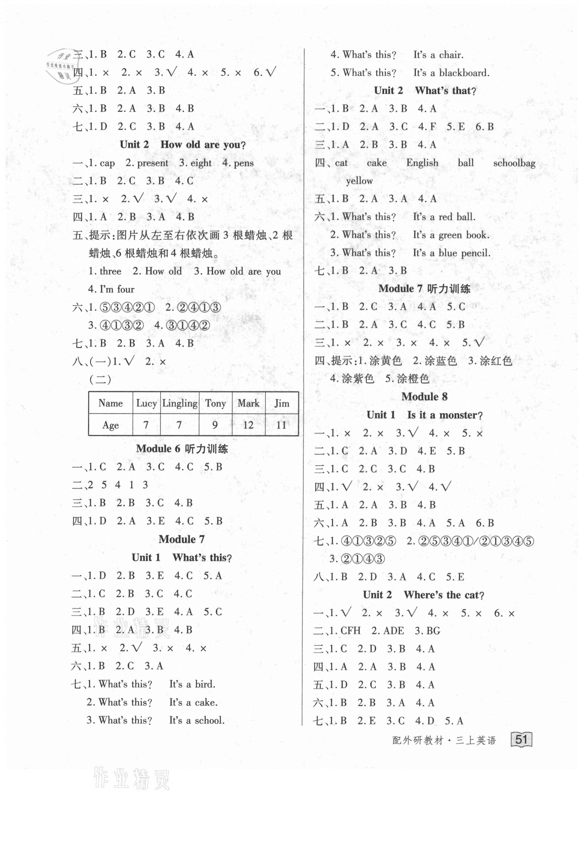 2020年花兒與星星三年級英語上冊外研版 第3頁