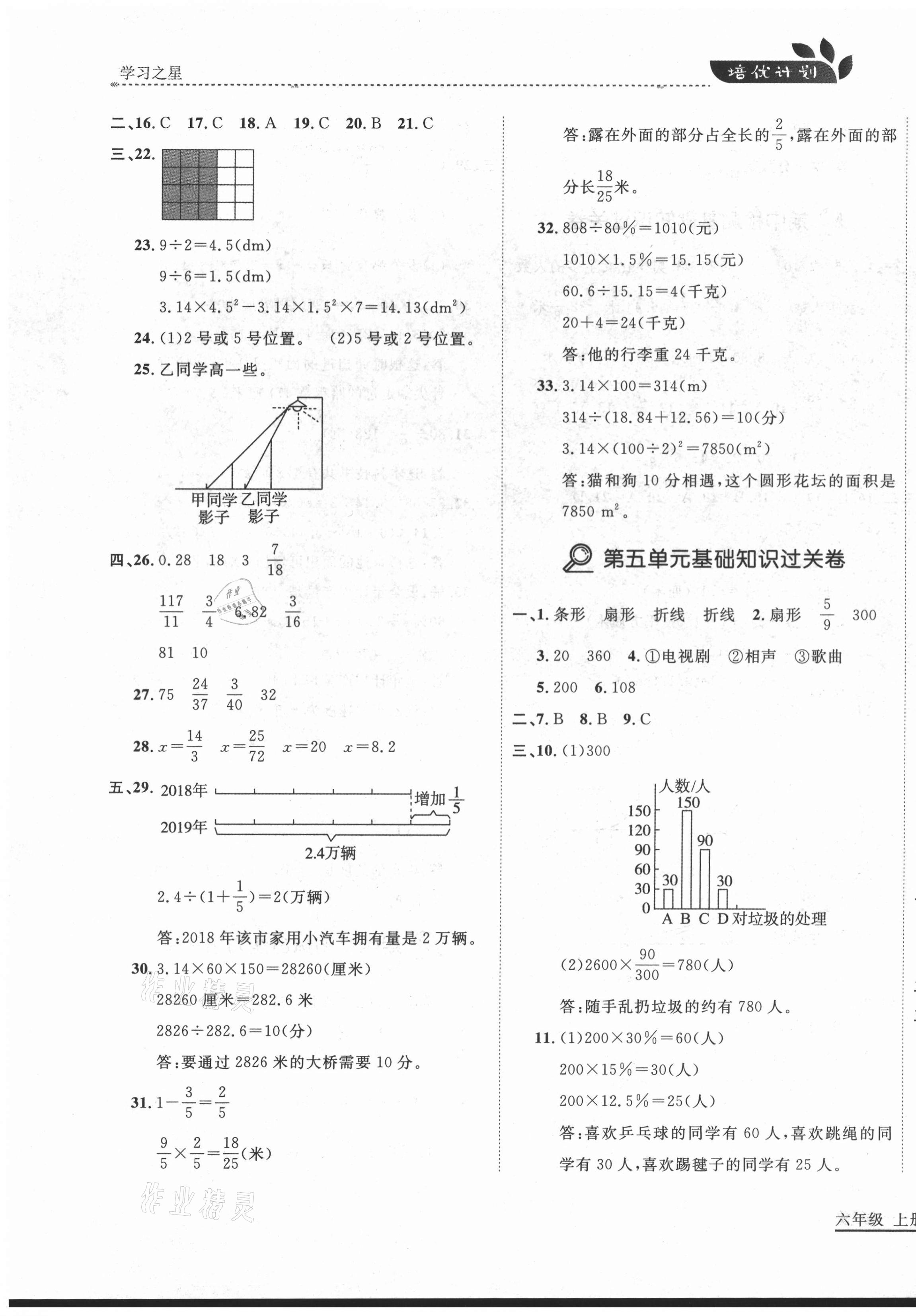 2020年培優(yōu)計(jì)劃六年級(jí)數(shù)學(xué)上冊(cè)北師大版延邊大學(xué)出版社 第7頁(yè)