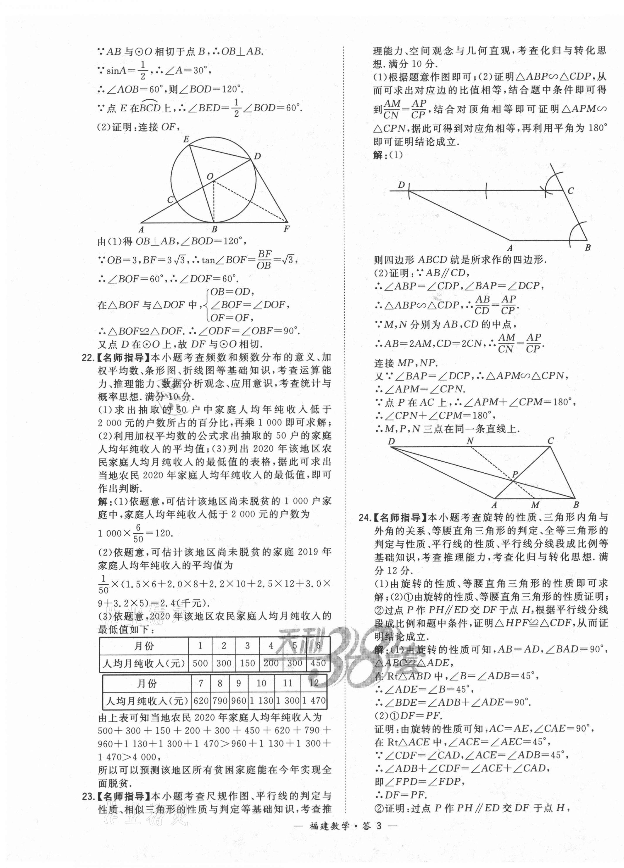 2021年天利38套中考試題精選數(shù)學(xué)福建專版 第3頁