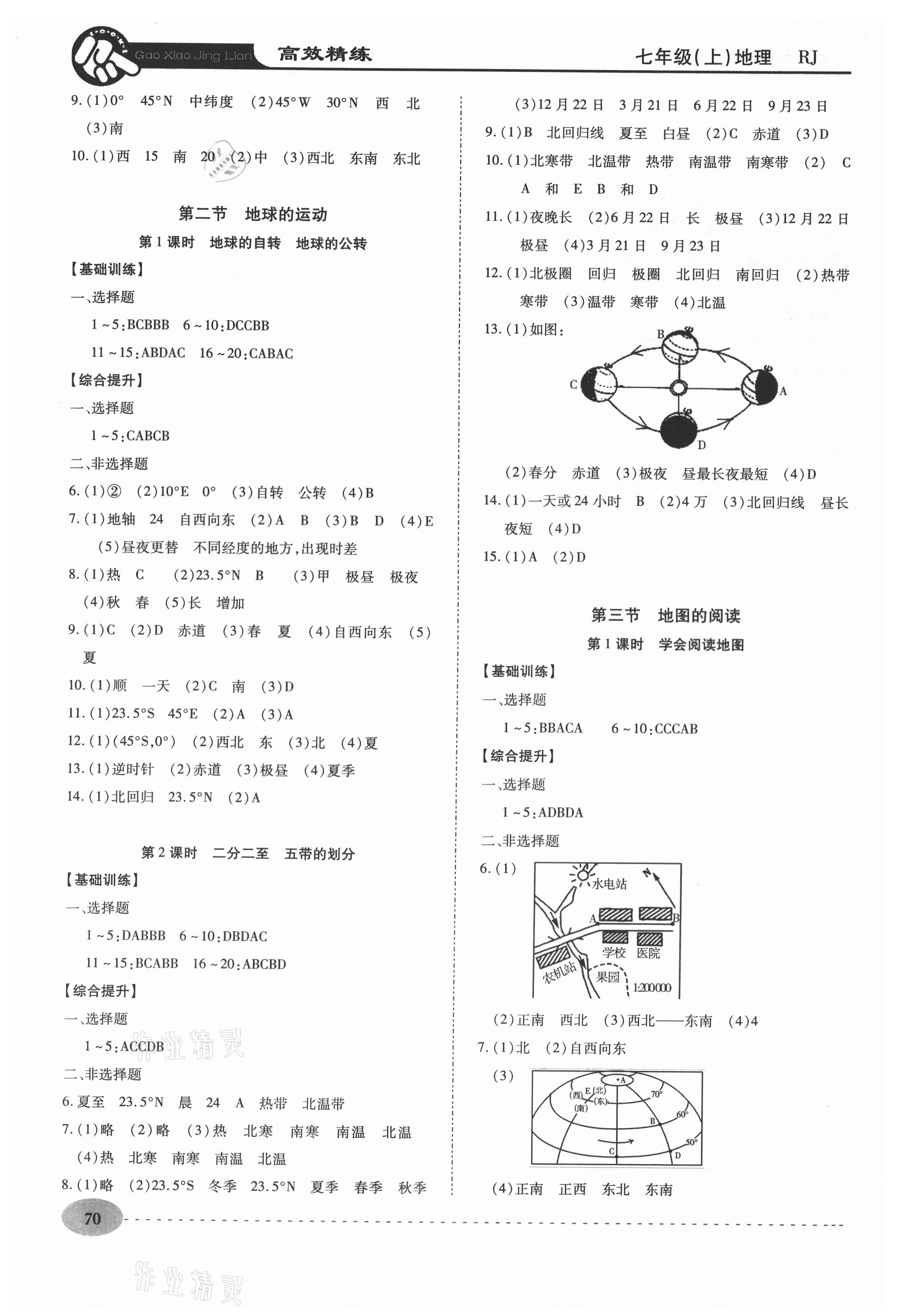 2020年高效精練七年級(jí)地理上冊(cè)人教版 第2頁(yè)