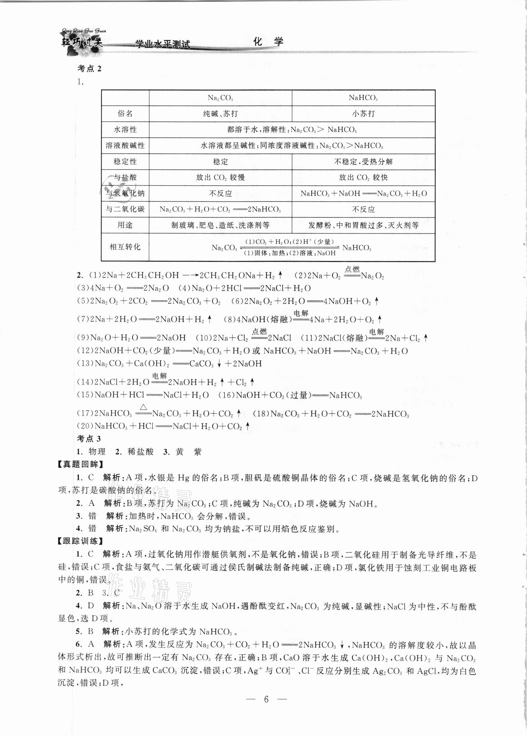 2021年轻巧过关学业水平测试化学 第6页