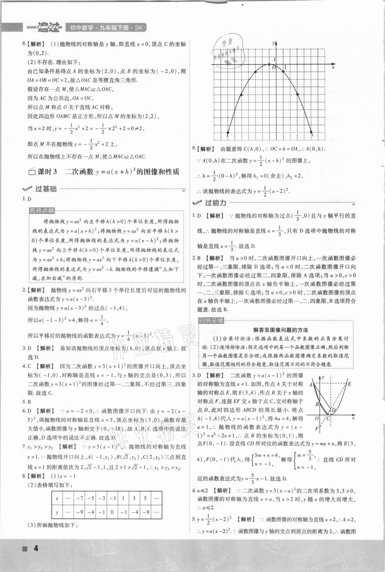 2021年一遍過(guò)九年級(jí)初中數(shù)學(xué)下冊(cè)蘇科版 參考答案第4頁(yè)