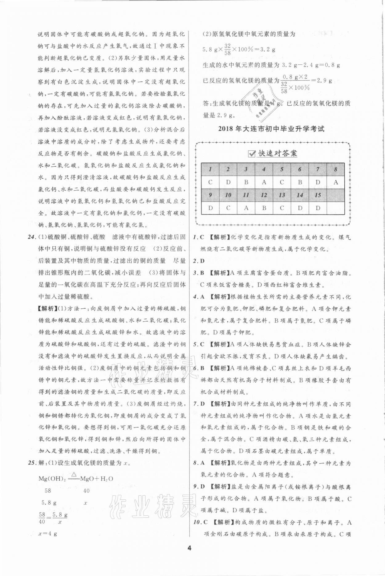 2021年中考必備化學大連專版遼寧師范大學出版社 第4頁