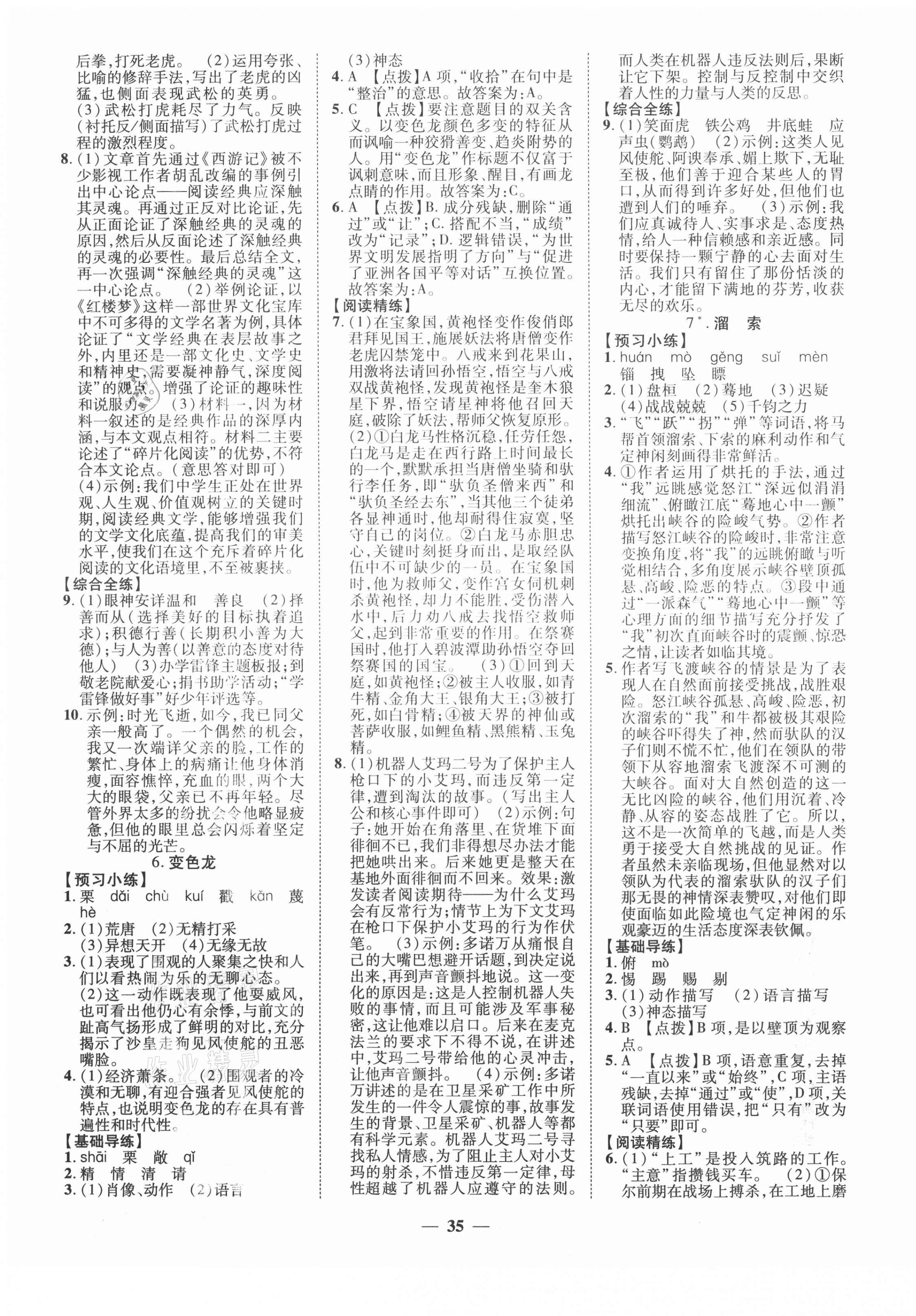 2021年本土教輔名校學(xué)案初中生輔導(dǎo)九年級(jí)語(yǔ)文下冊(cè)人教版荊州專版 第3頁(yè)