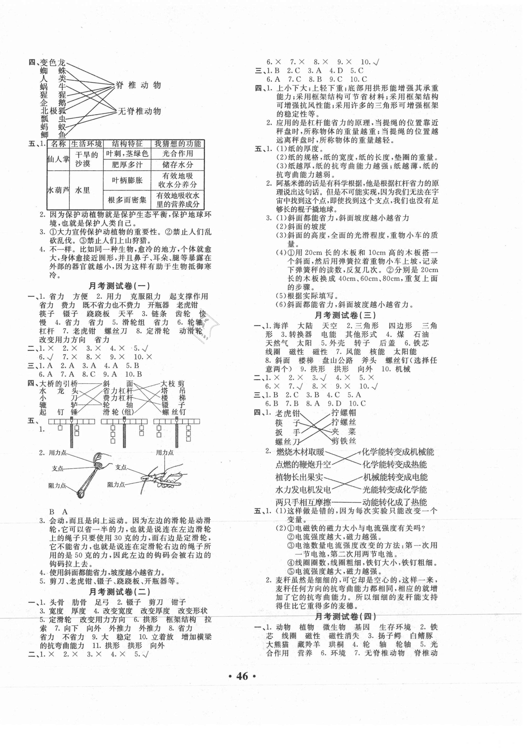 2020年百分金卷六年级科学上册教科版 第2页