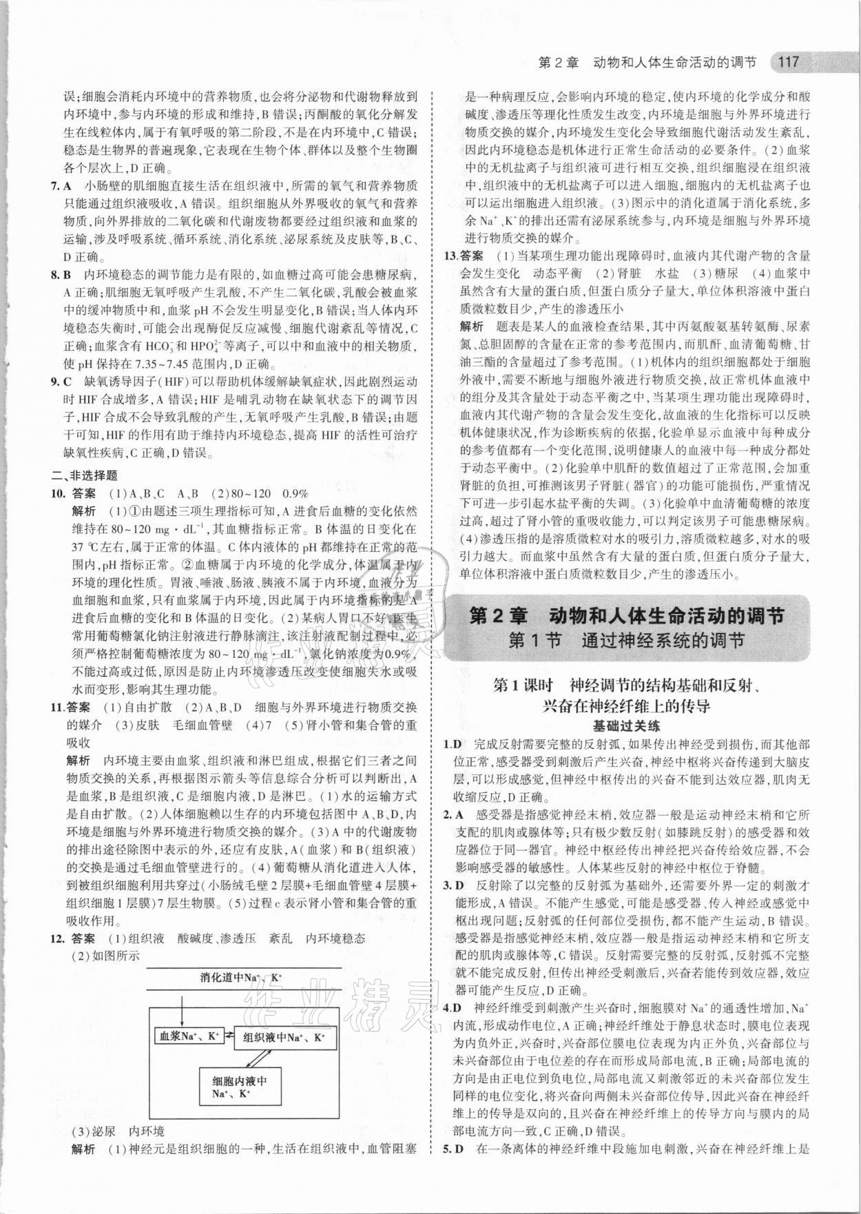 2020年5年高考3年模擬高中生物必修3人教版 參考答案第5頁