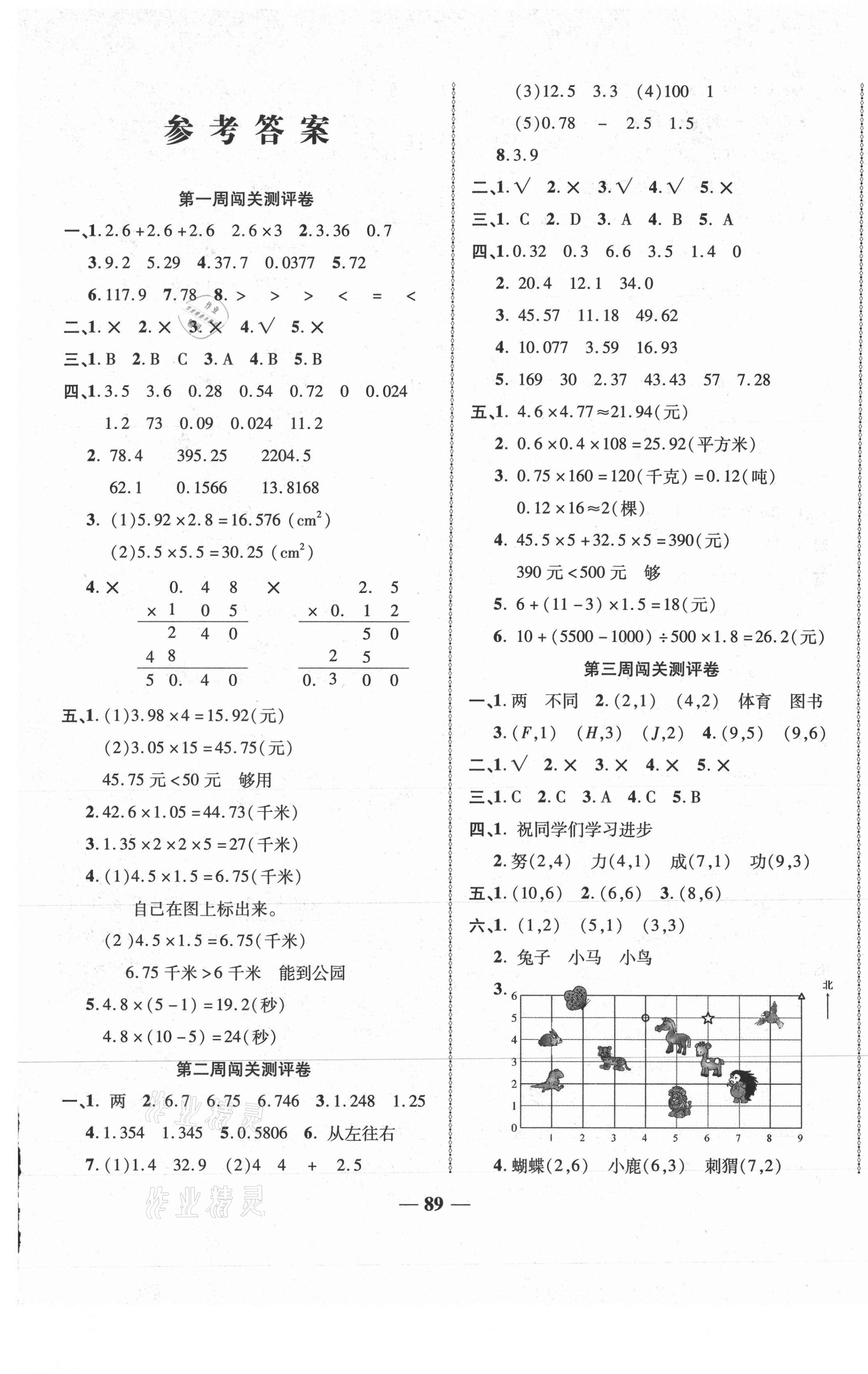 2020年名校一卷通五年級(jí)數(shù)學(xué)上冊人教版 第1頁