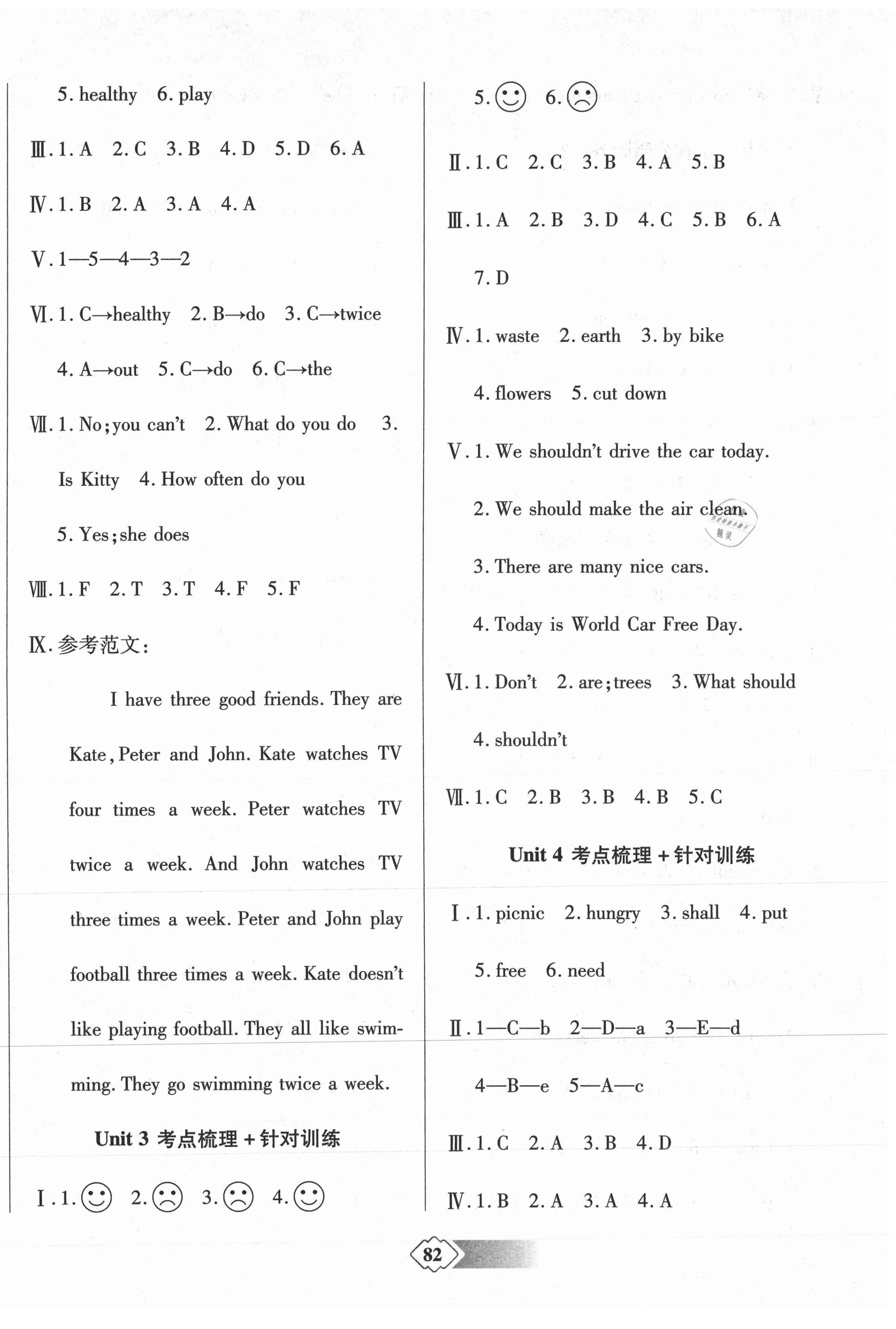 2020年提煉知識(shí)點(diǎn)師大測(cè)評(píng)卷六年級(jí)英語上冊(cè)陜旅版 第2頁