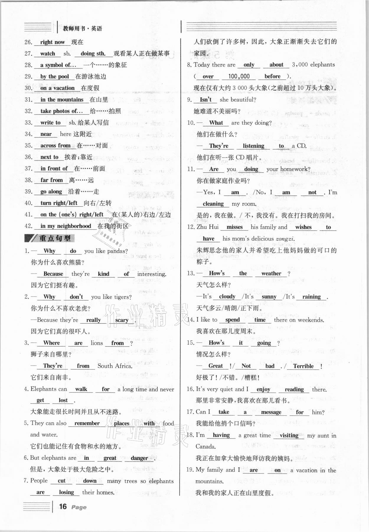 2021年全程夺冠中考突破英语达州专版 参考答案第16页